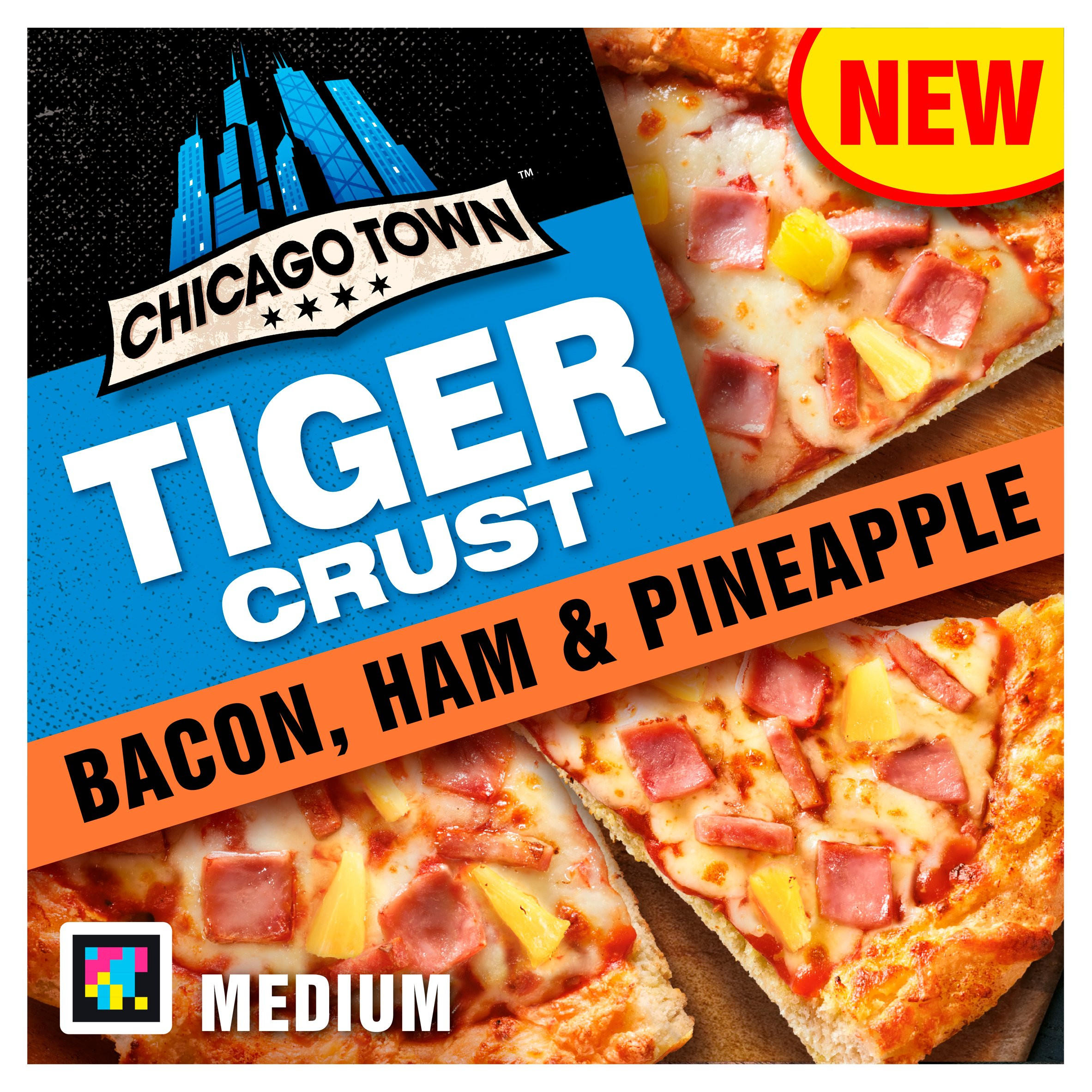 Chicago Town Tiger Crust Bacon, Ham & Pineapple 380g