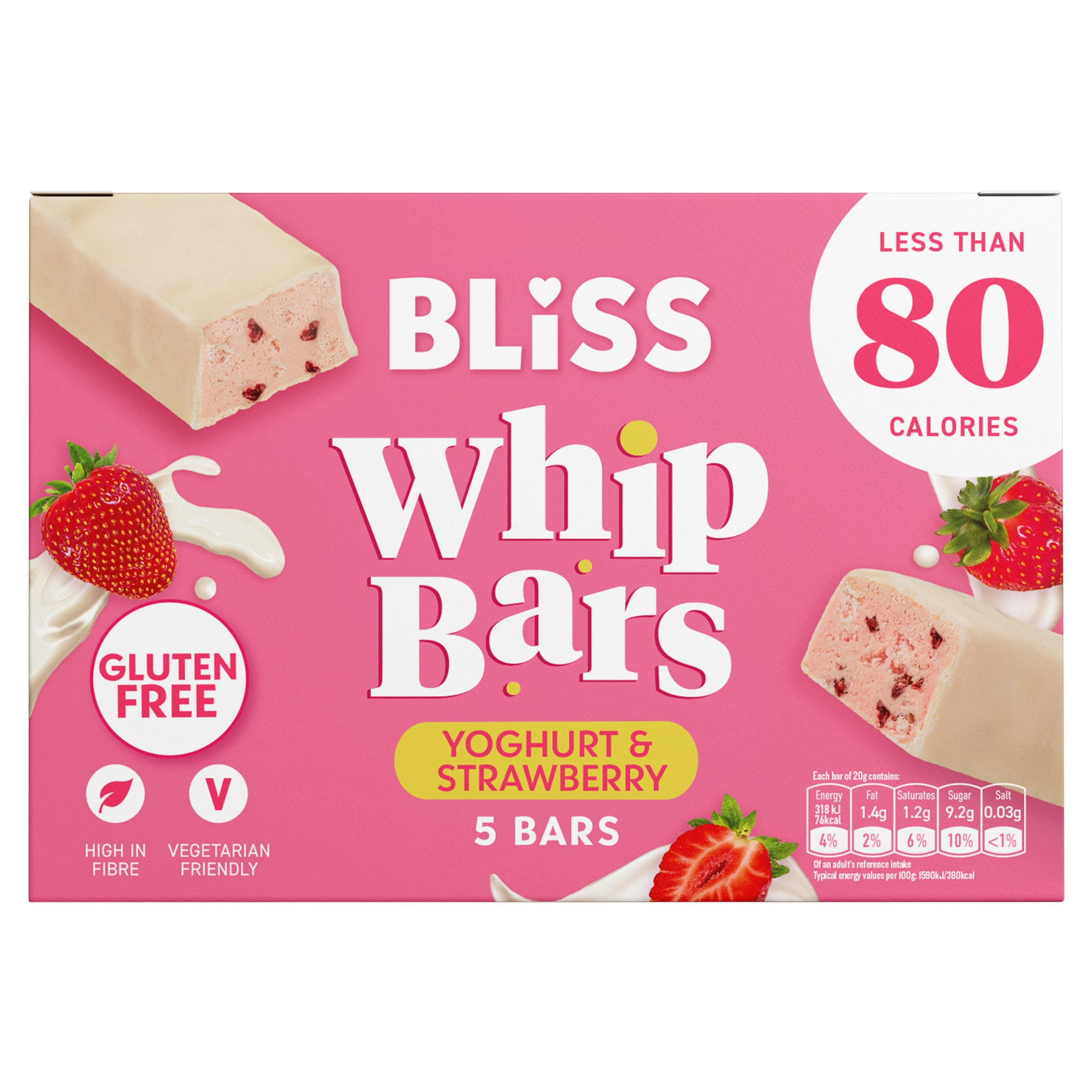 Bliss Yoghurt & Strawberry Whip Bars 5 x 20g (100g)