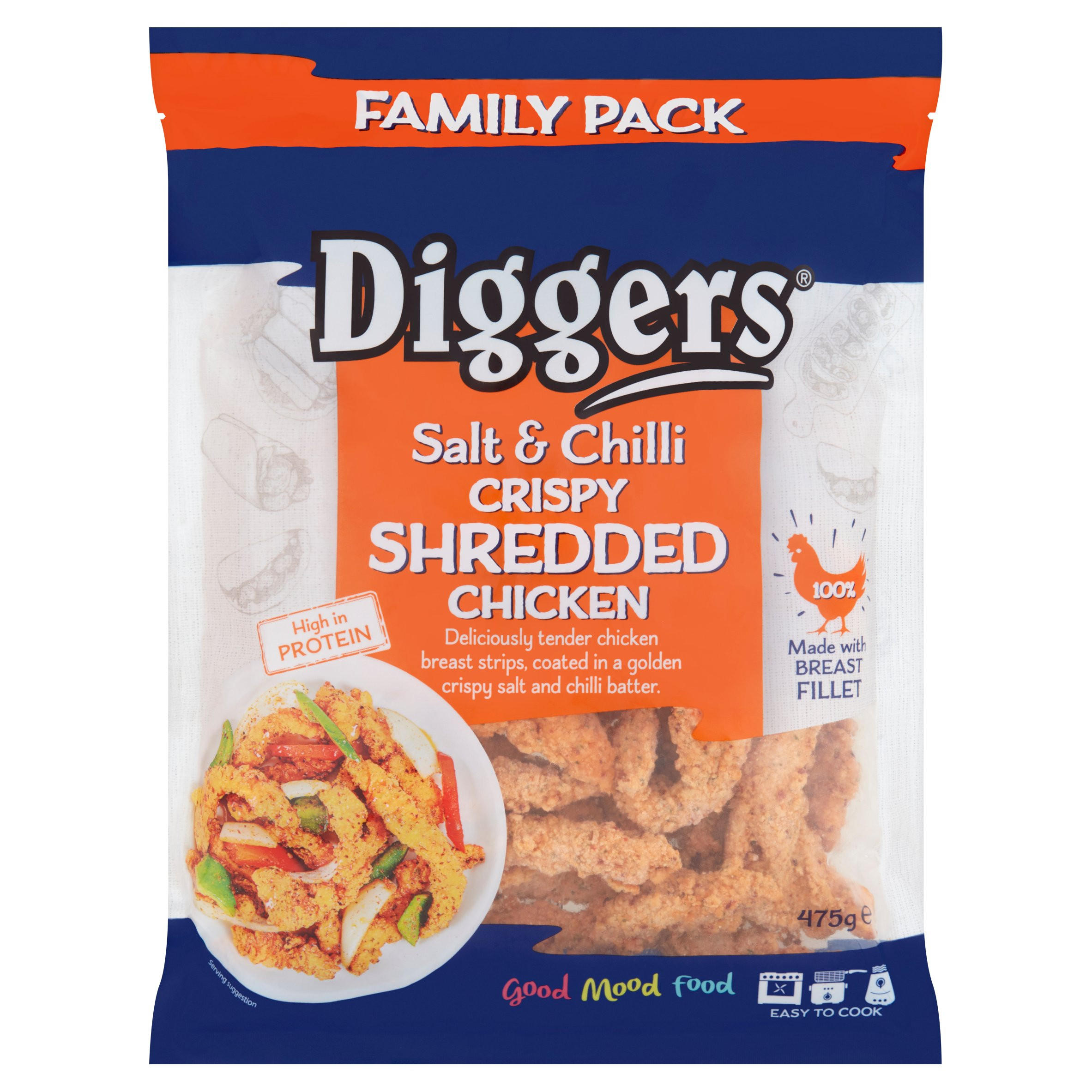 Diggers Salt & Chilli Crispy Shredded Chicken 475g
