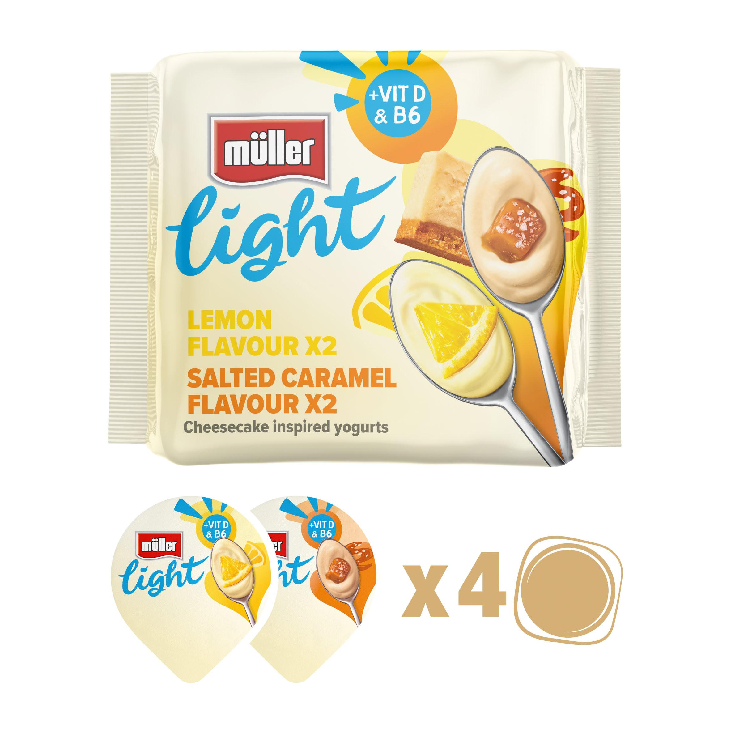 Müller Light Cheesecake Inspired Yogurts 4 x 150g (600g)