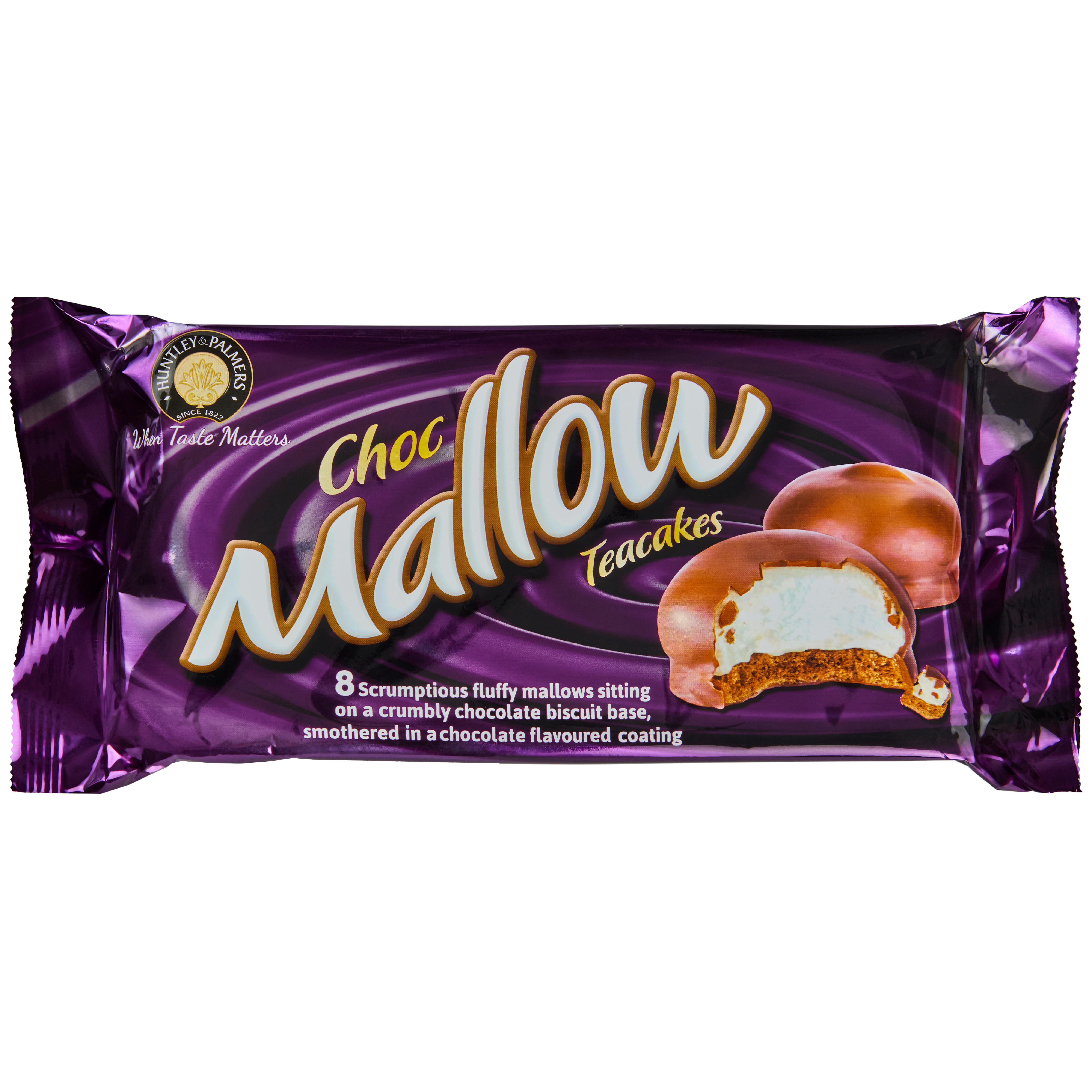Huntley & Palmer 8 Milk Chocolate Mallow Teacakes 100g