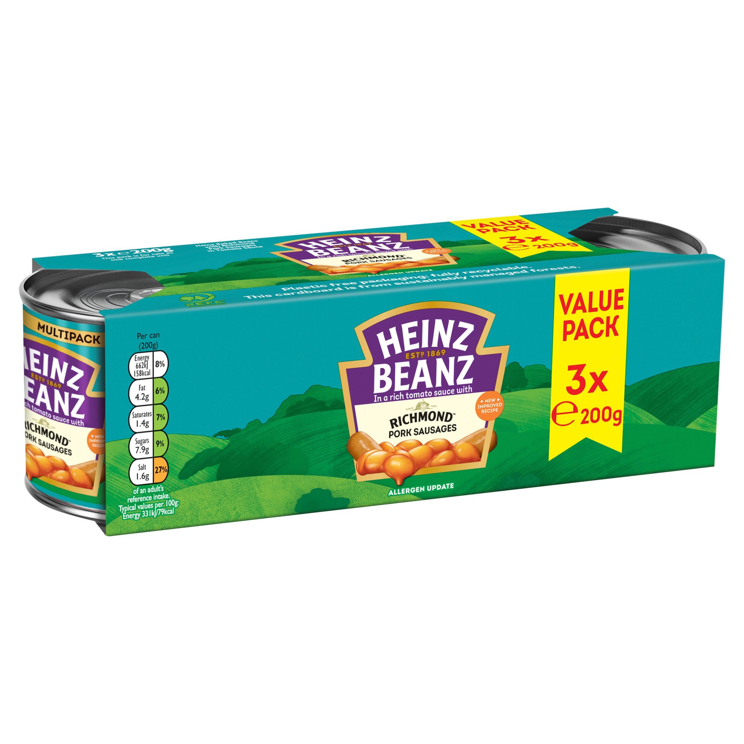 Heinz Beanz Richmond Pork Sausages 3 x 200g