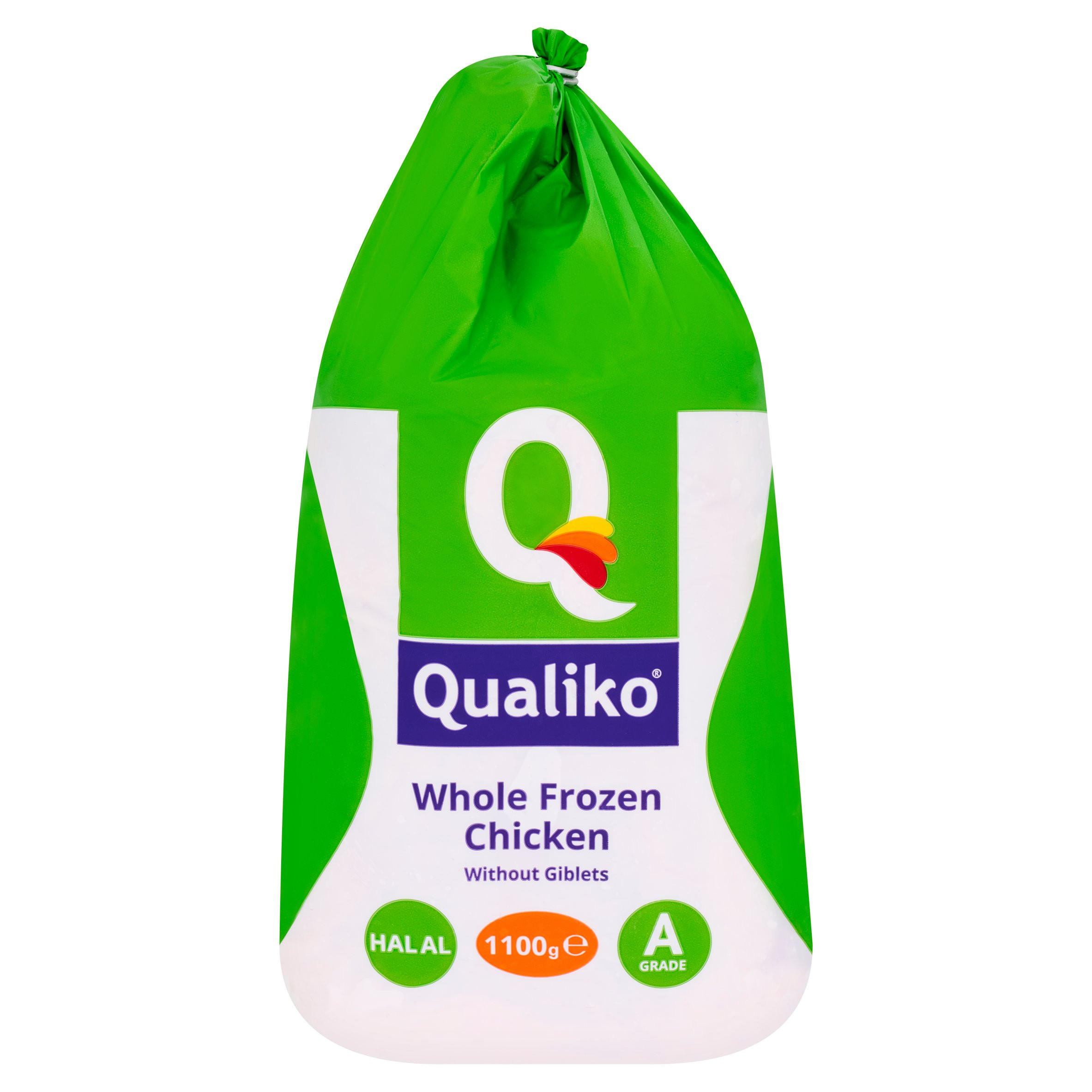 Qualiko Whole Frozen Chicken with Giblets 1100g