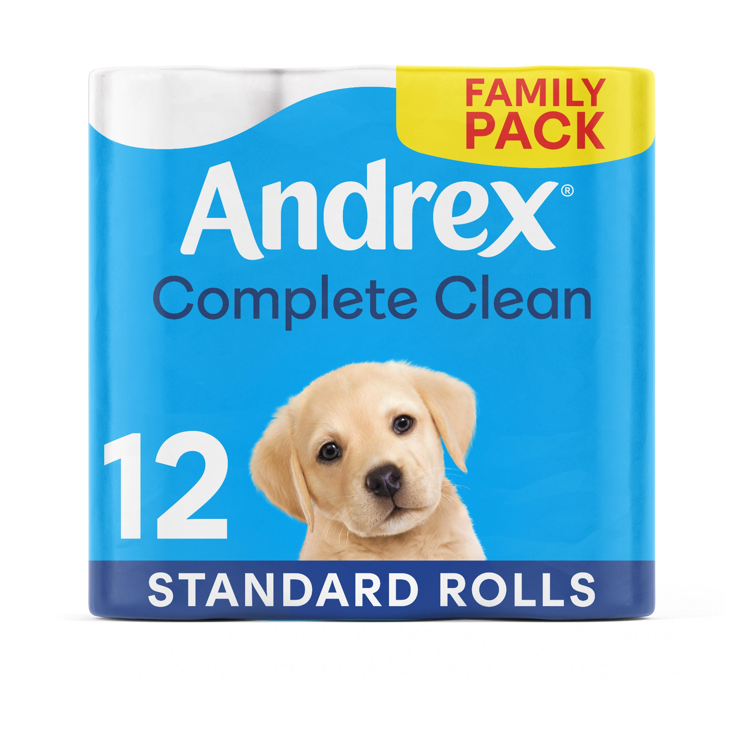 Andrex Complete Clean Toilet Tissue Standard 12 Rolls