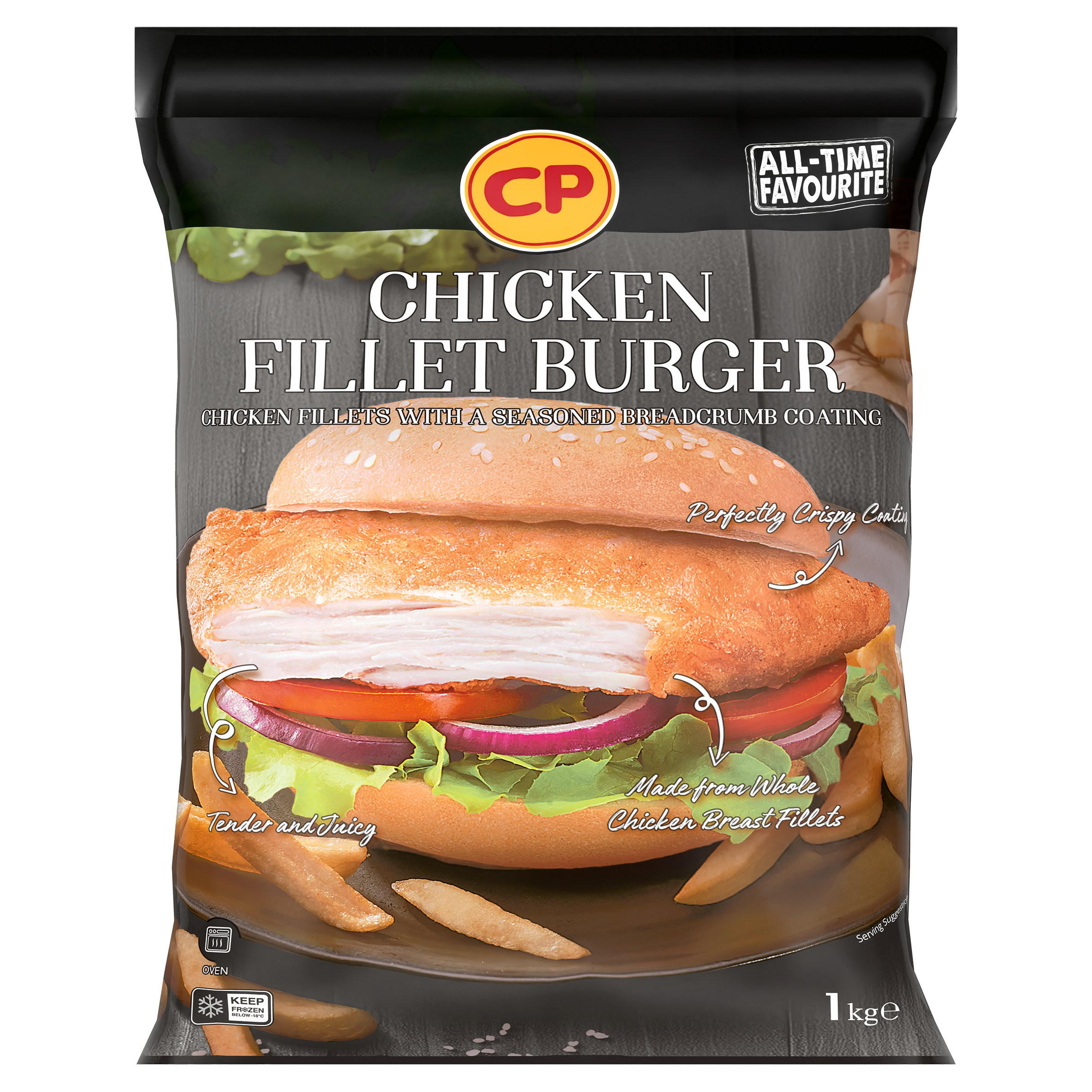 CP Chicken Fillet Burger 1kg