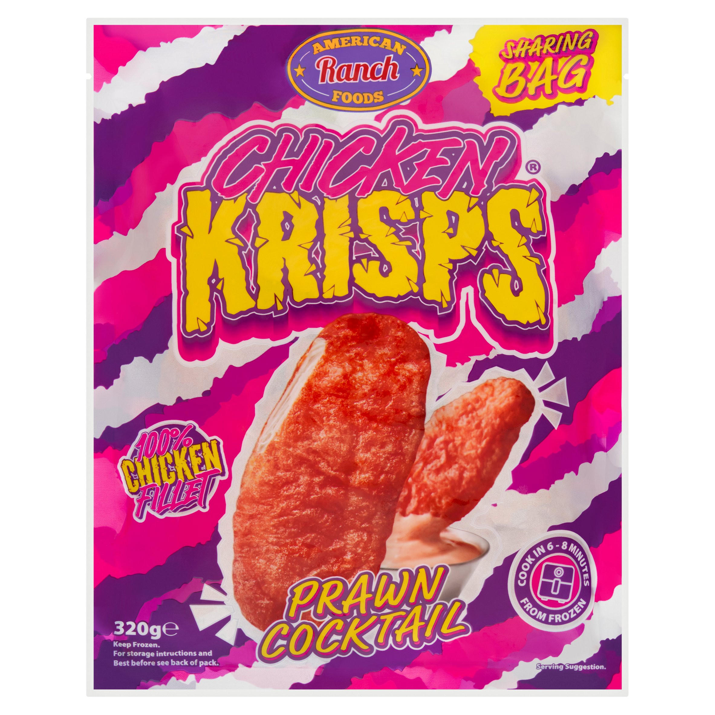 American Ranch Foods Chicken Krisps Prawn Cocktail 320g
