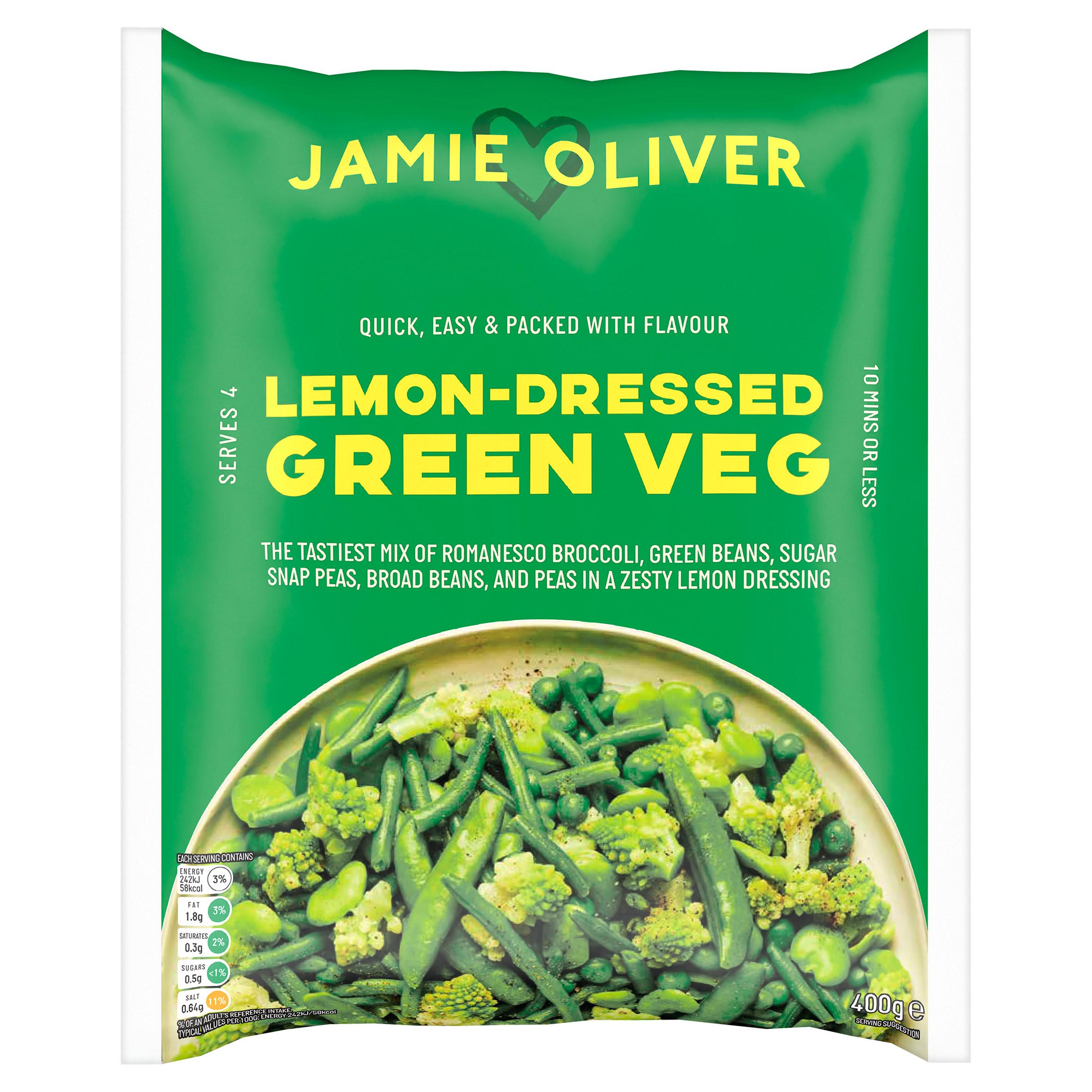 Jamie Oliver Lemon-Dressed Green Veg 400g