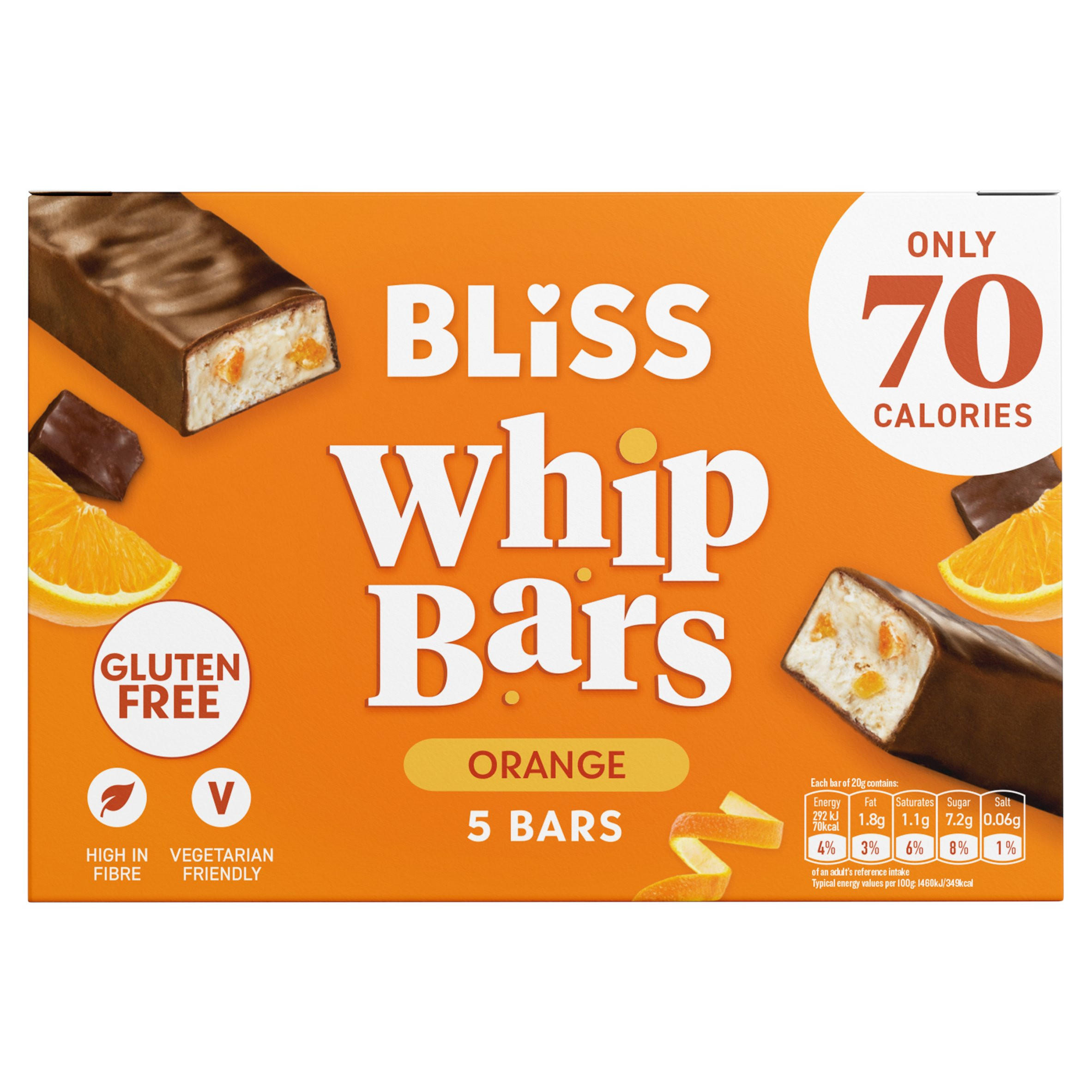 Bliss Whip Bars Orange 5 x 20g (100g)