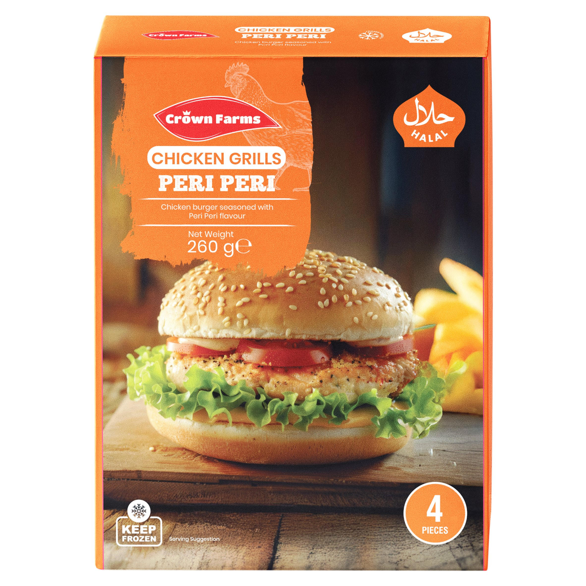 Crown Farms 4 Peri Peri Chicken Grills 260g