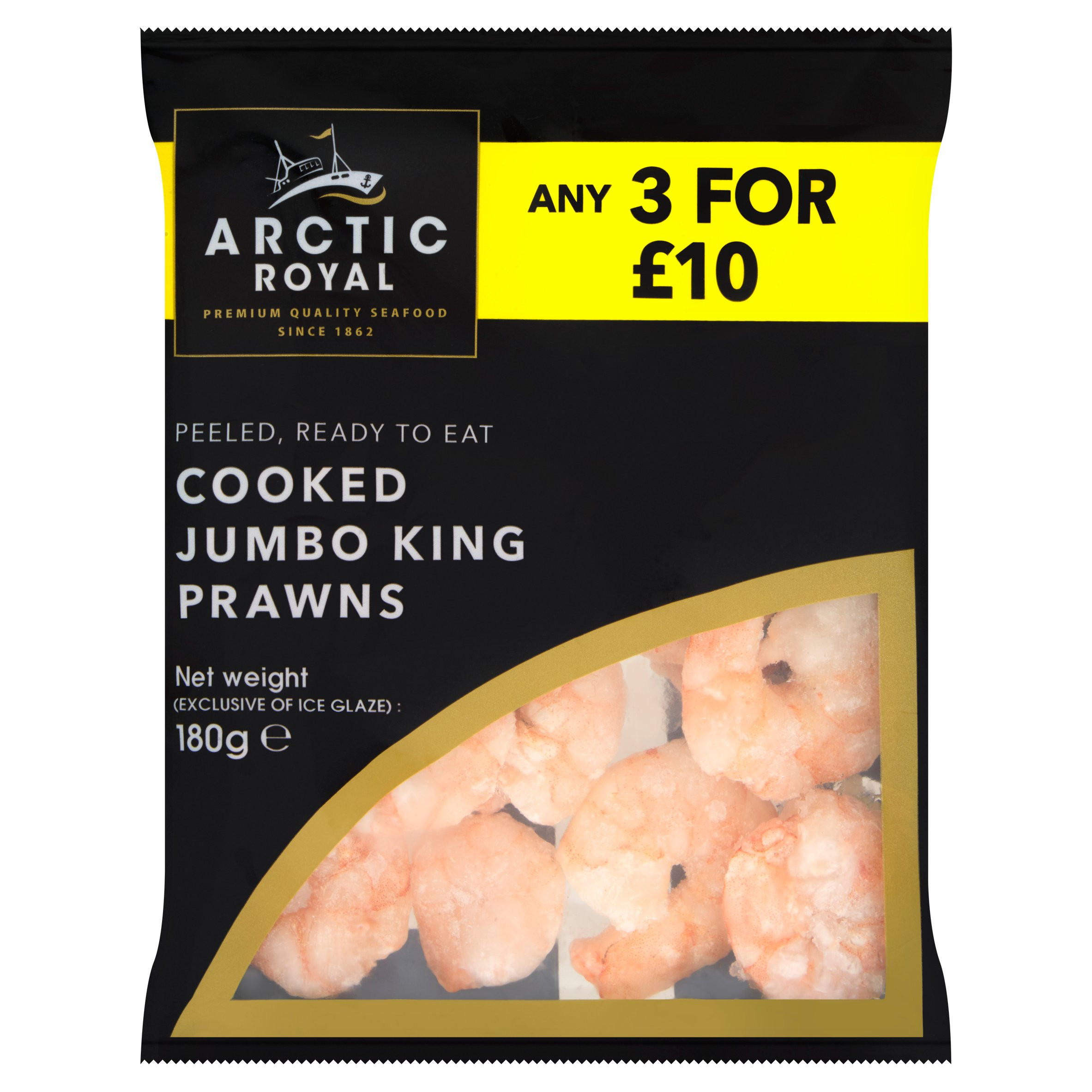 Arctic Royal Cooked Jumbo King Prawns 180g
