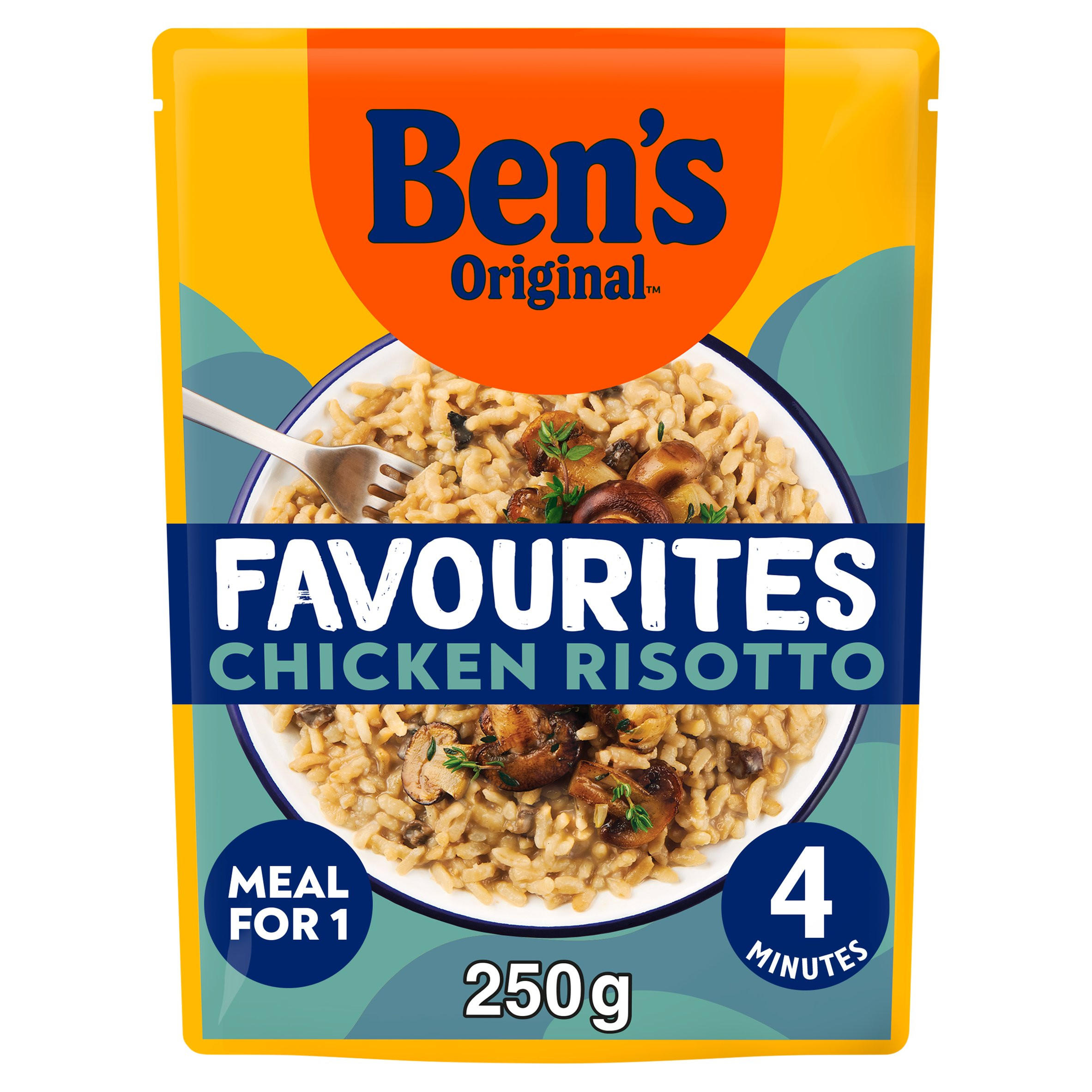 Bens Original Favourites Risotto Chicken and Mushroom Microwave Rice Meal 250g