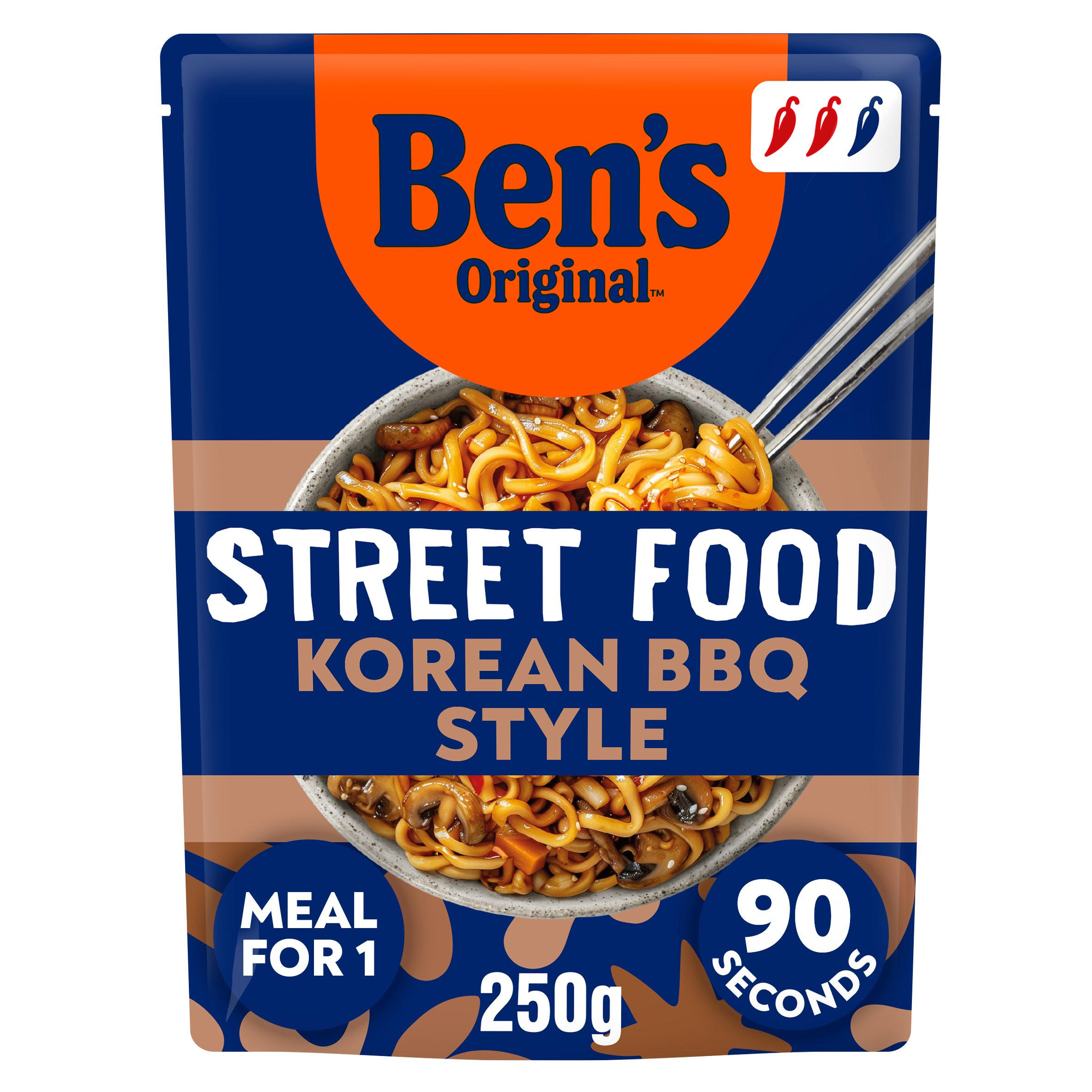 Bens Original Street Food Korean BBQ Noodles Ready Meal 250g