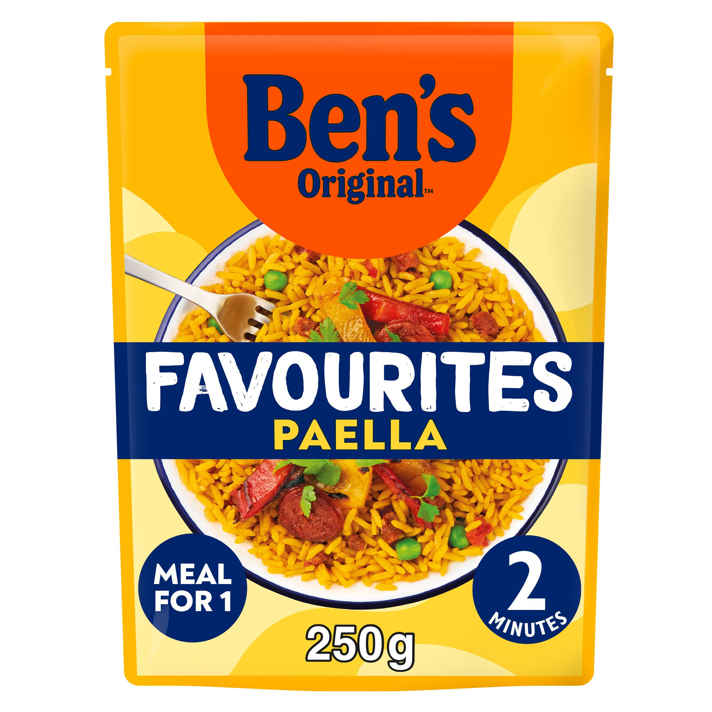 Bens Original Favourites Paella Chorizo and Vegetable Microwave Rice Meal 250g