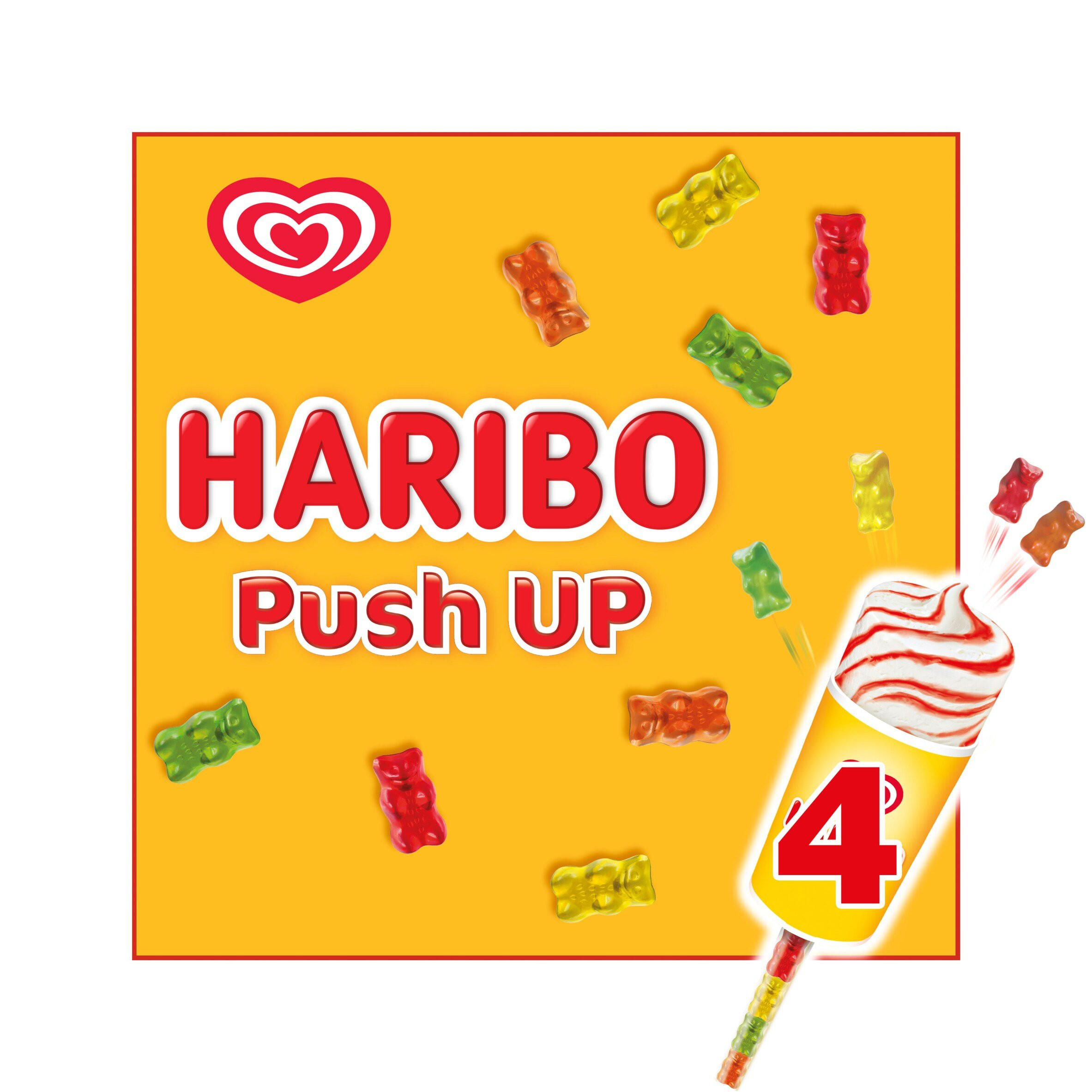 Wall's Haribo Ice Cream Push-Up 4x 85 ml