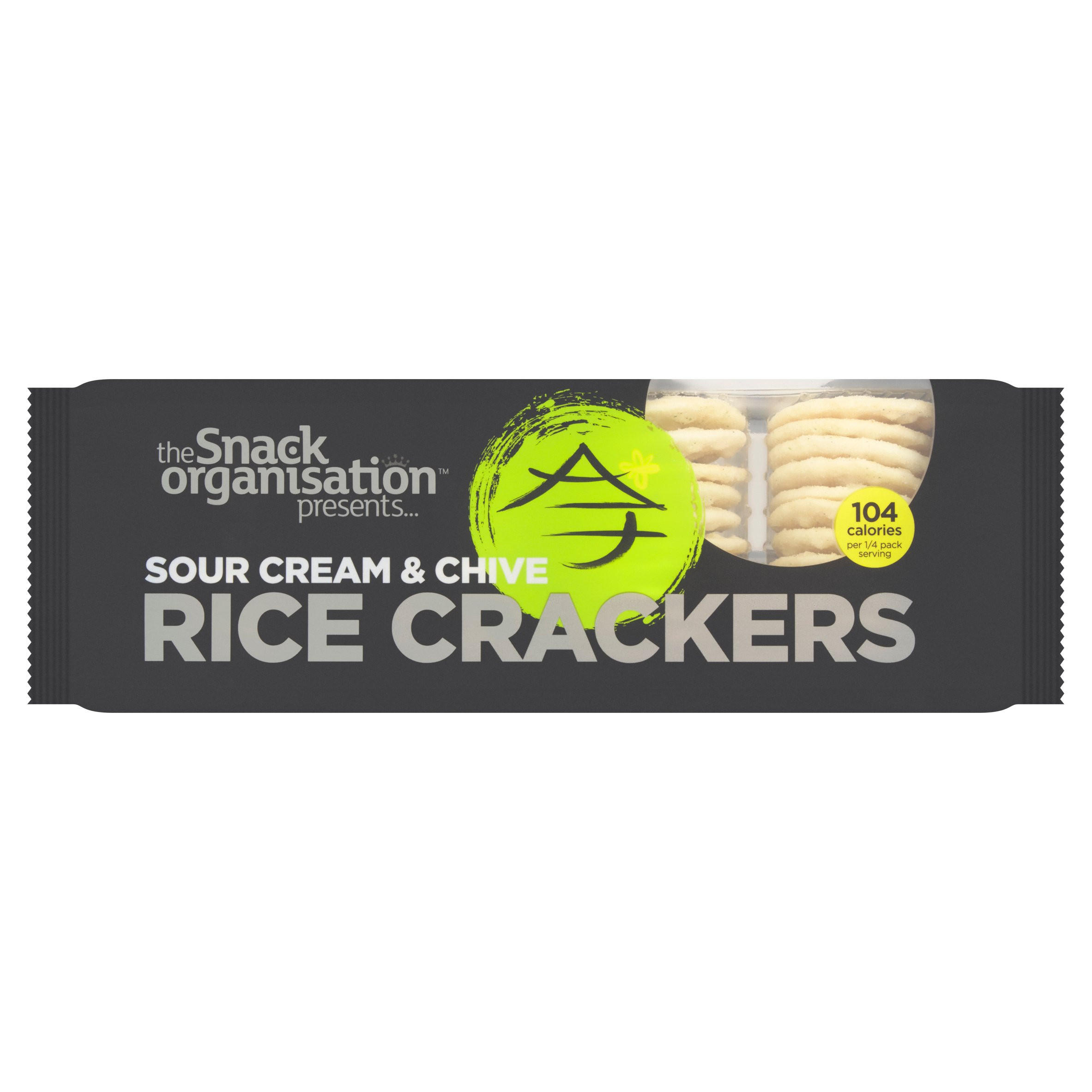 The Snack Organisation Sour Cream & Chive Rice Crackers 100g