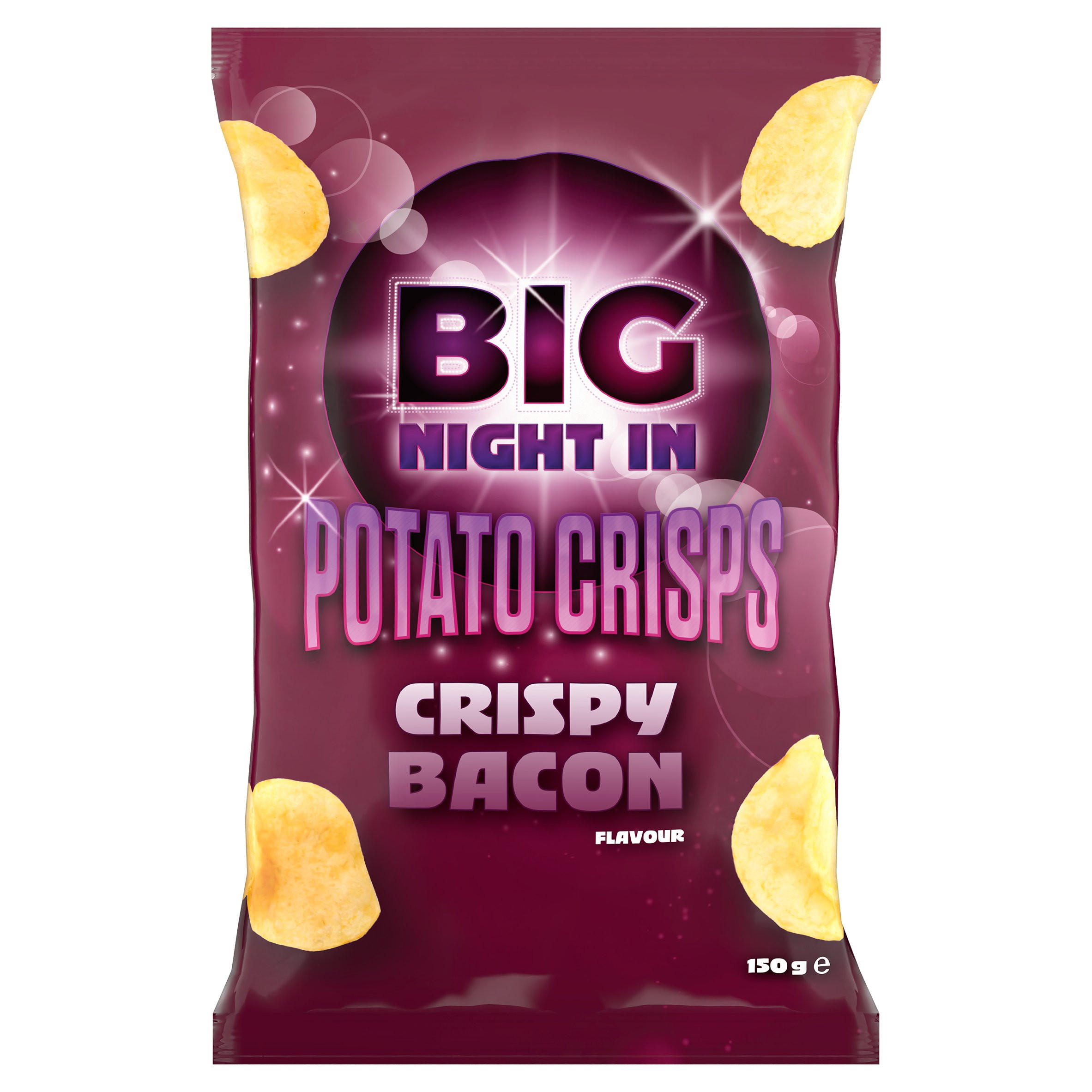 Big Night In Crispy Bacon Flavour Potato Crisps 150g