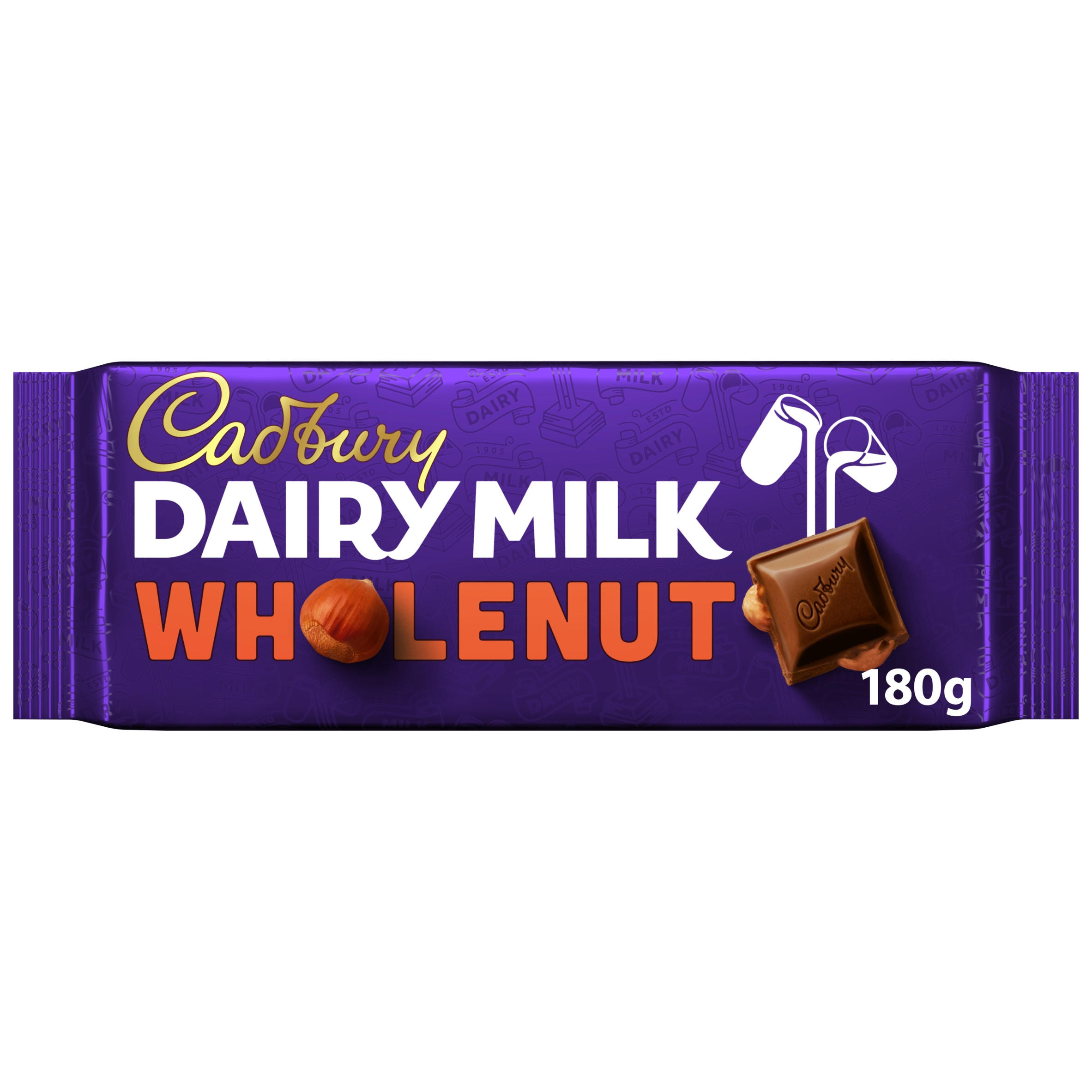 Cadbury Dairy Milk Wholenut Chocolate Bar 180 g