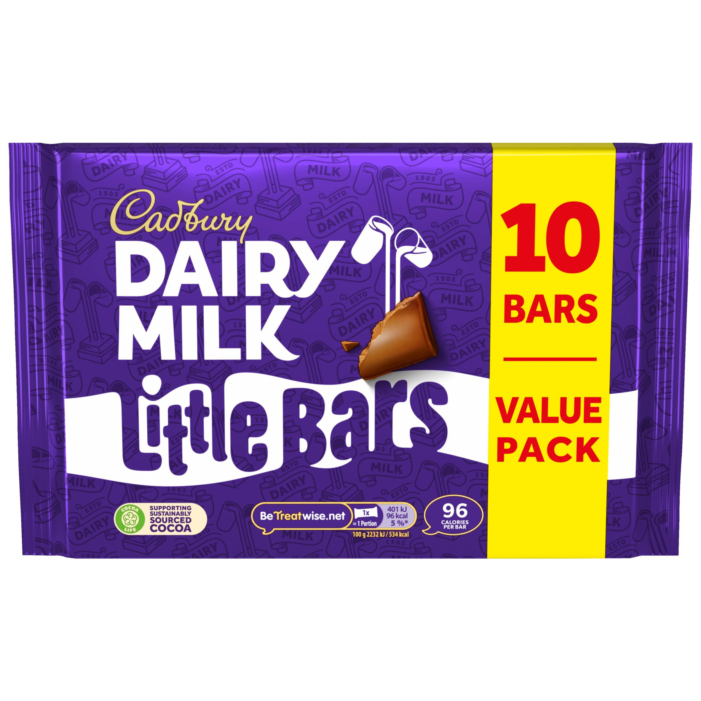 Cadbury Dairy Milk Classic Chocolate Little Bar (10 x 18g) 180 g