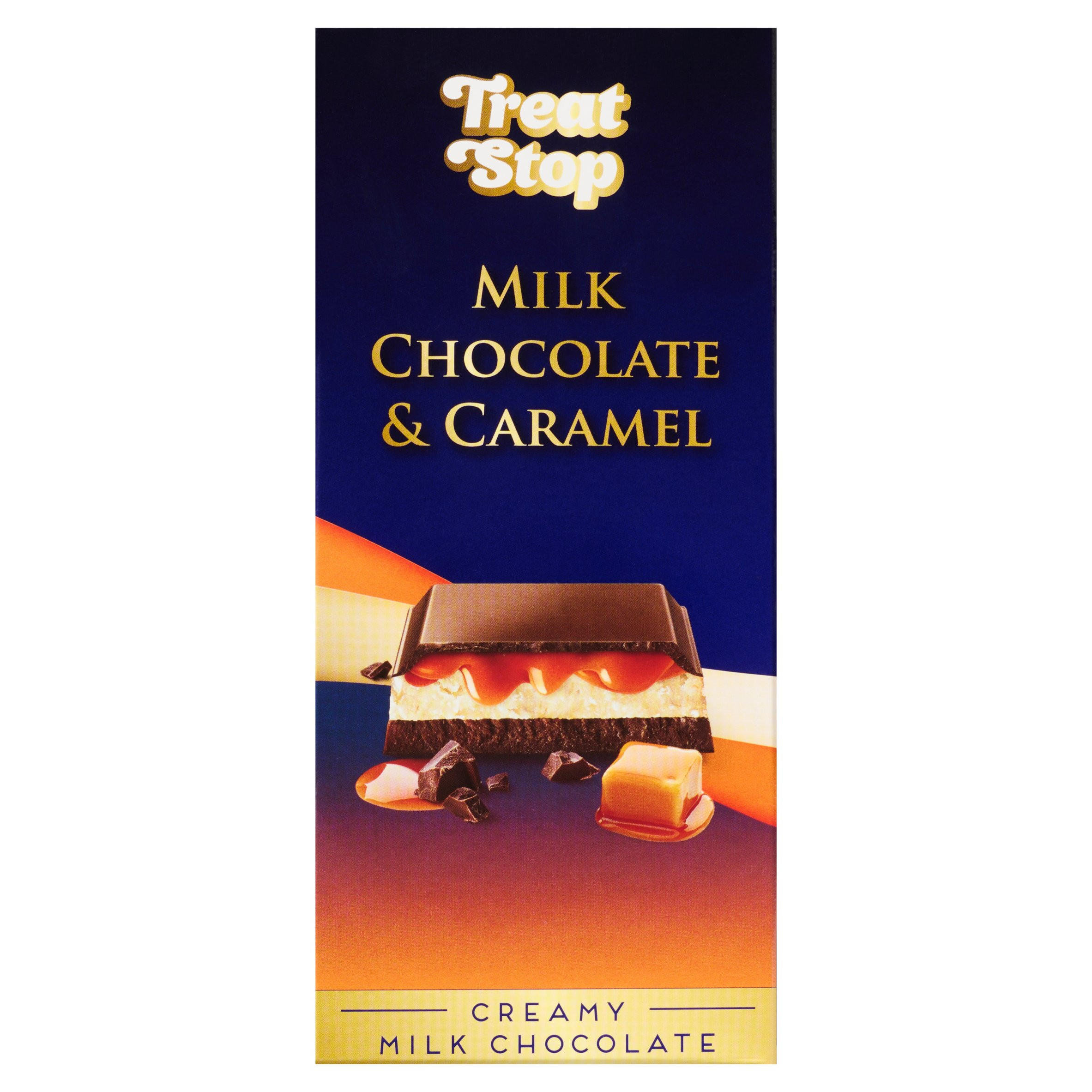 Treat Stop Creamy Milk Chocolate & Caramel 85g