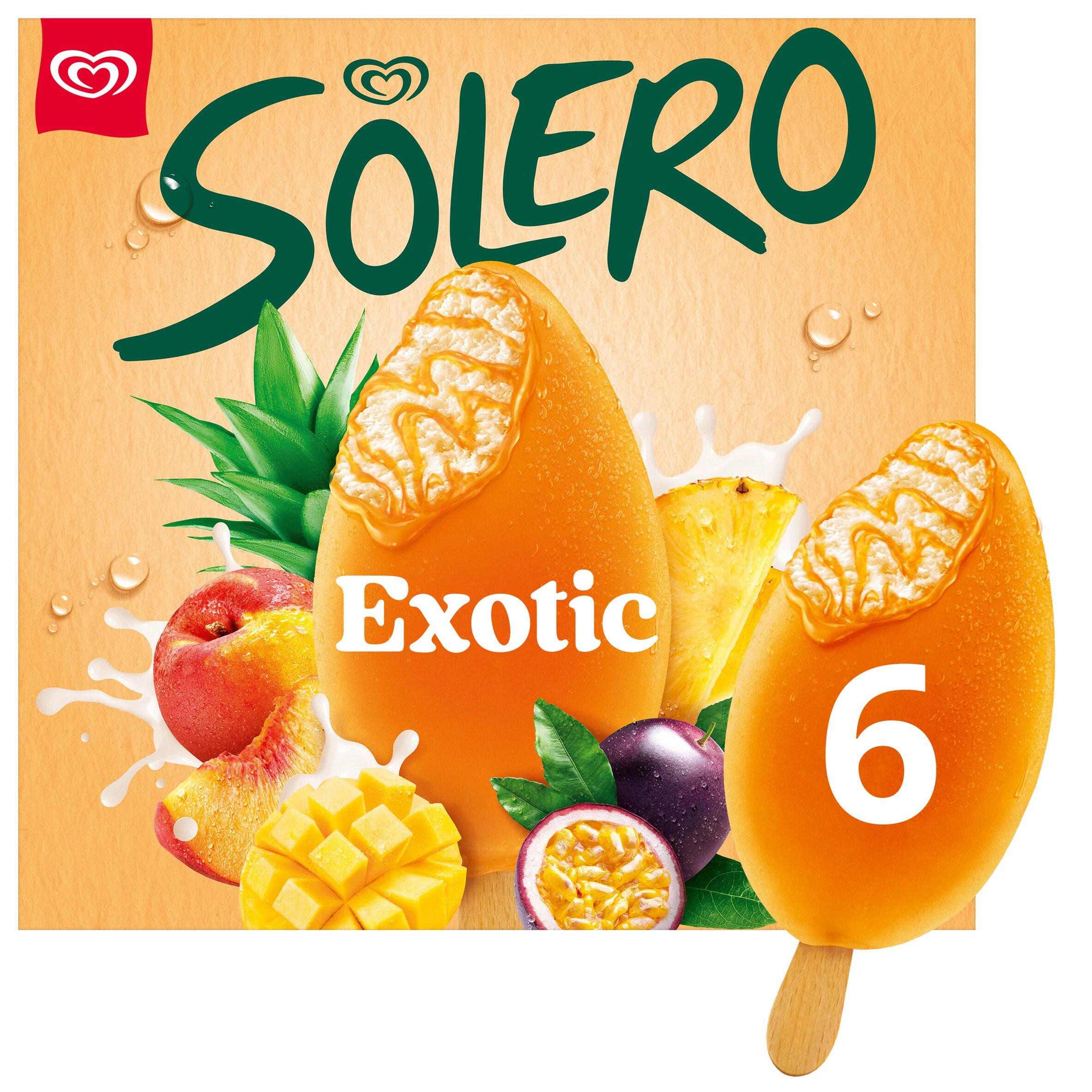 Solero Ice Cream Sticks Exotic 6x90ml