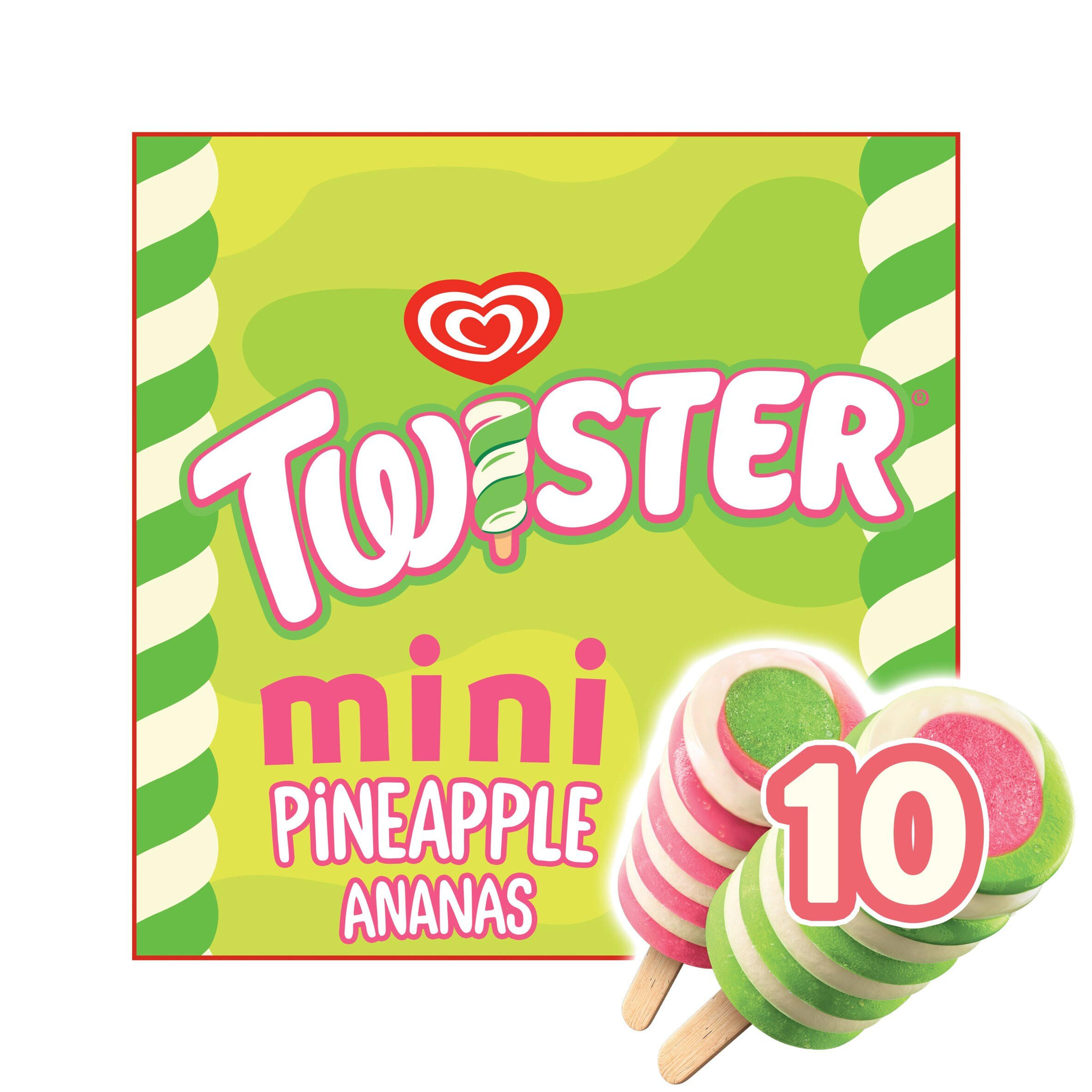 Wall's Twister Ice Lolly Mini Pineapple 10x 50 ml