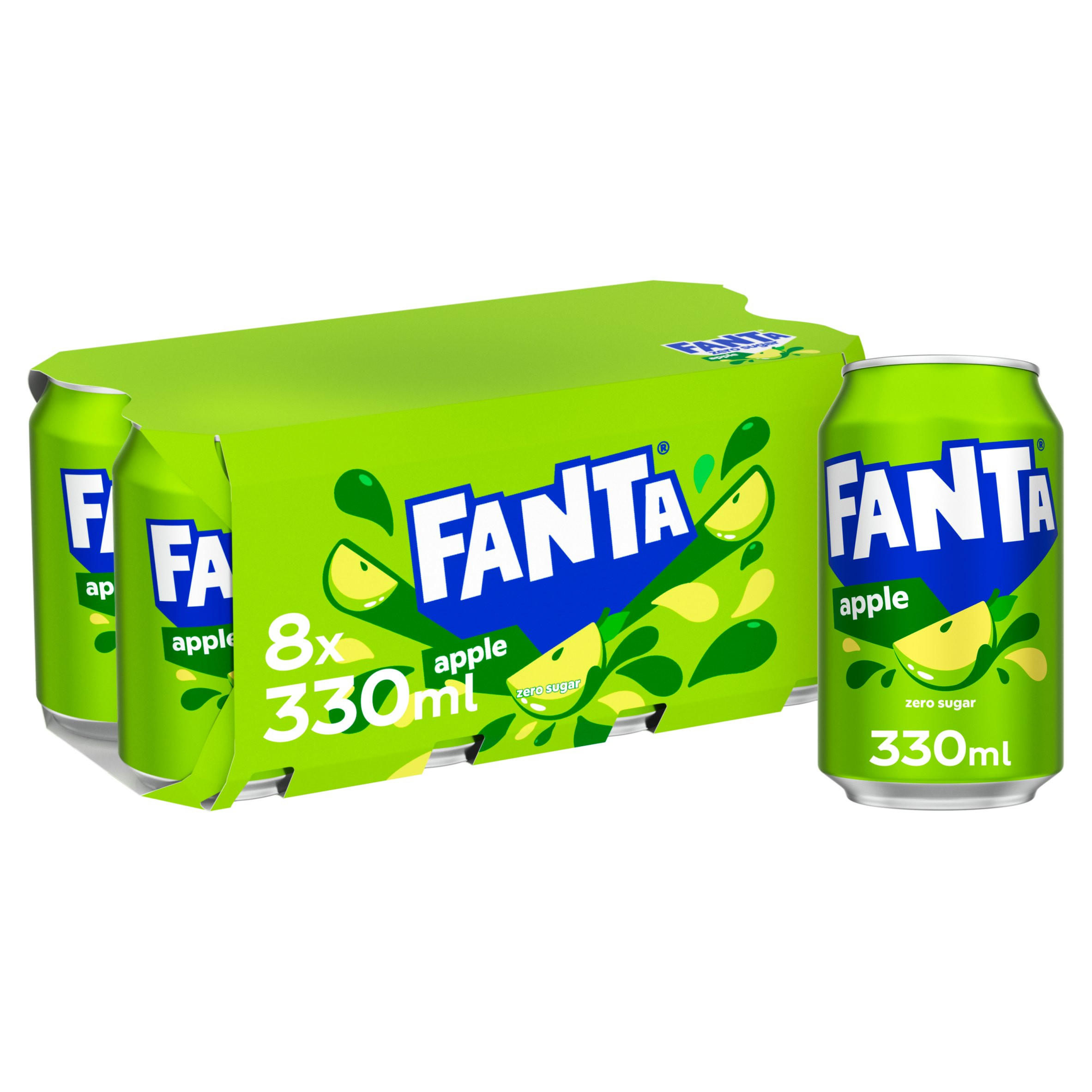 Fanta Apple Zero 8 x 330ml Can