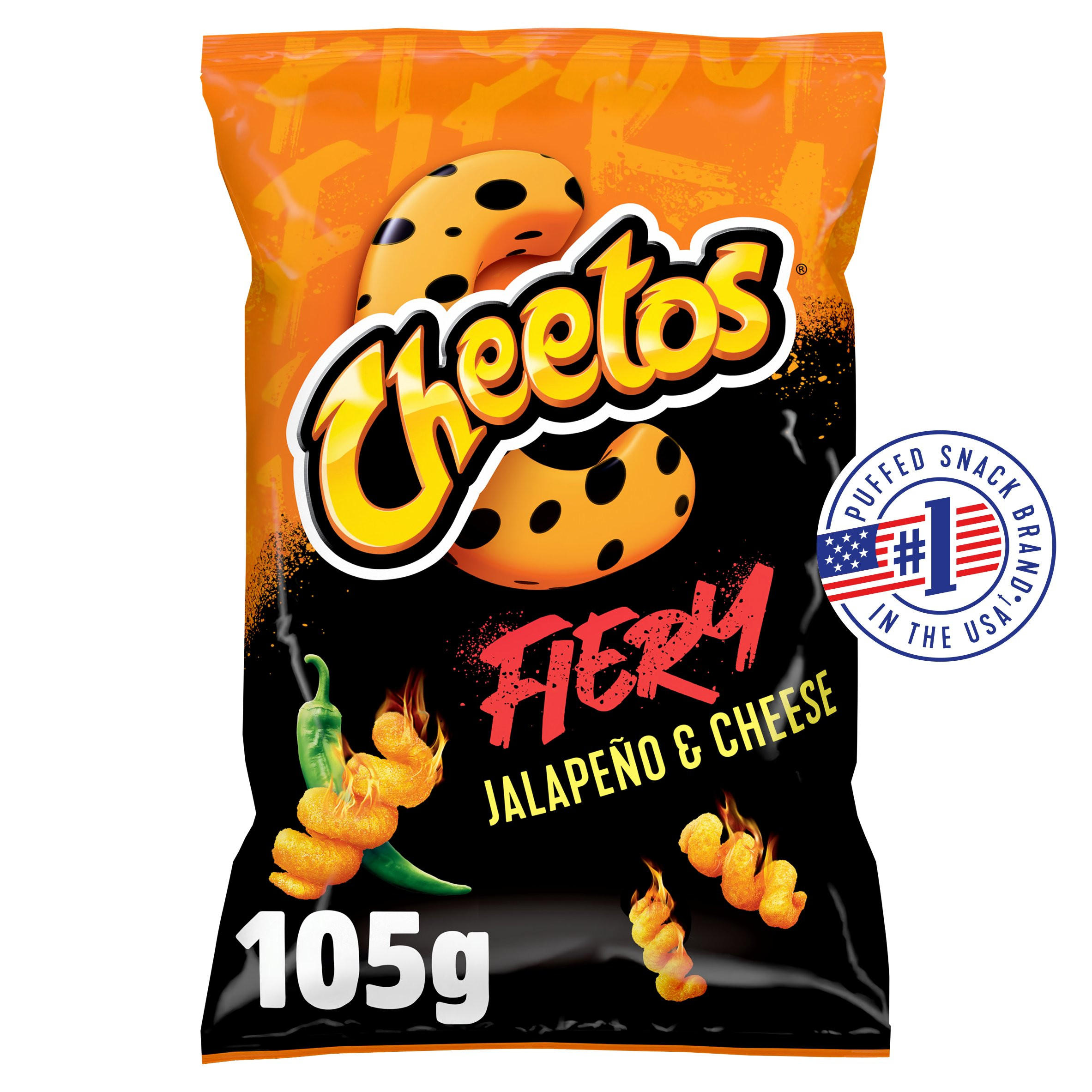 Cheetos Fiery Jalapeno & Cheese Sharing Crisps 105g