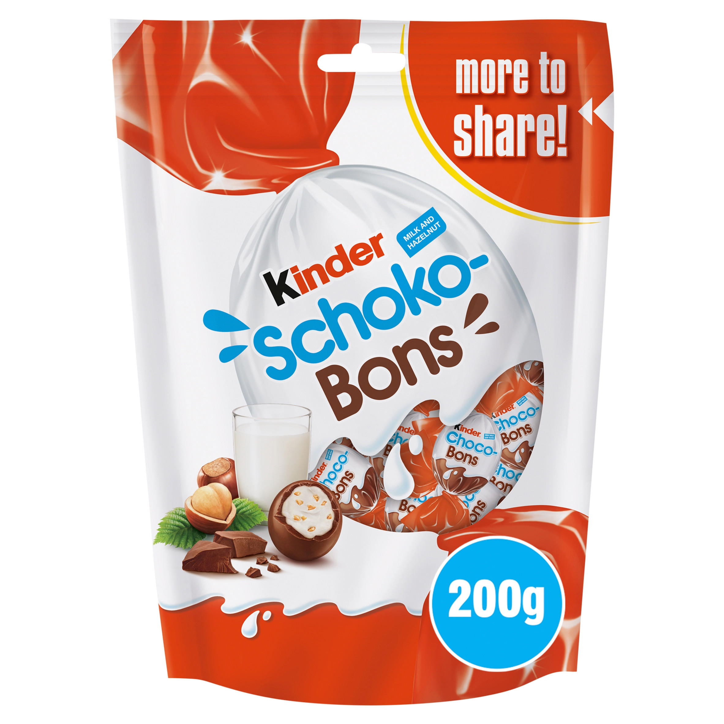 Kinder Milk and Hazelnut Schoko Bons 200g