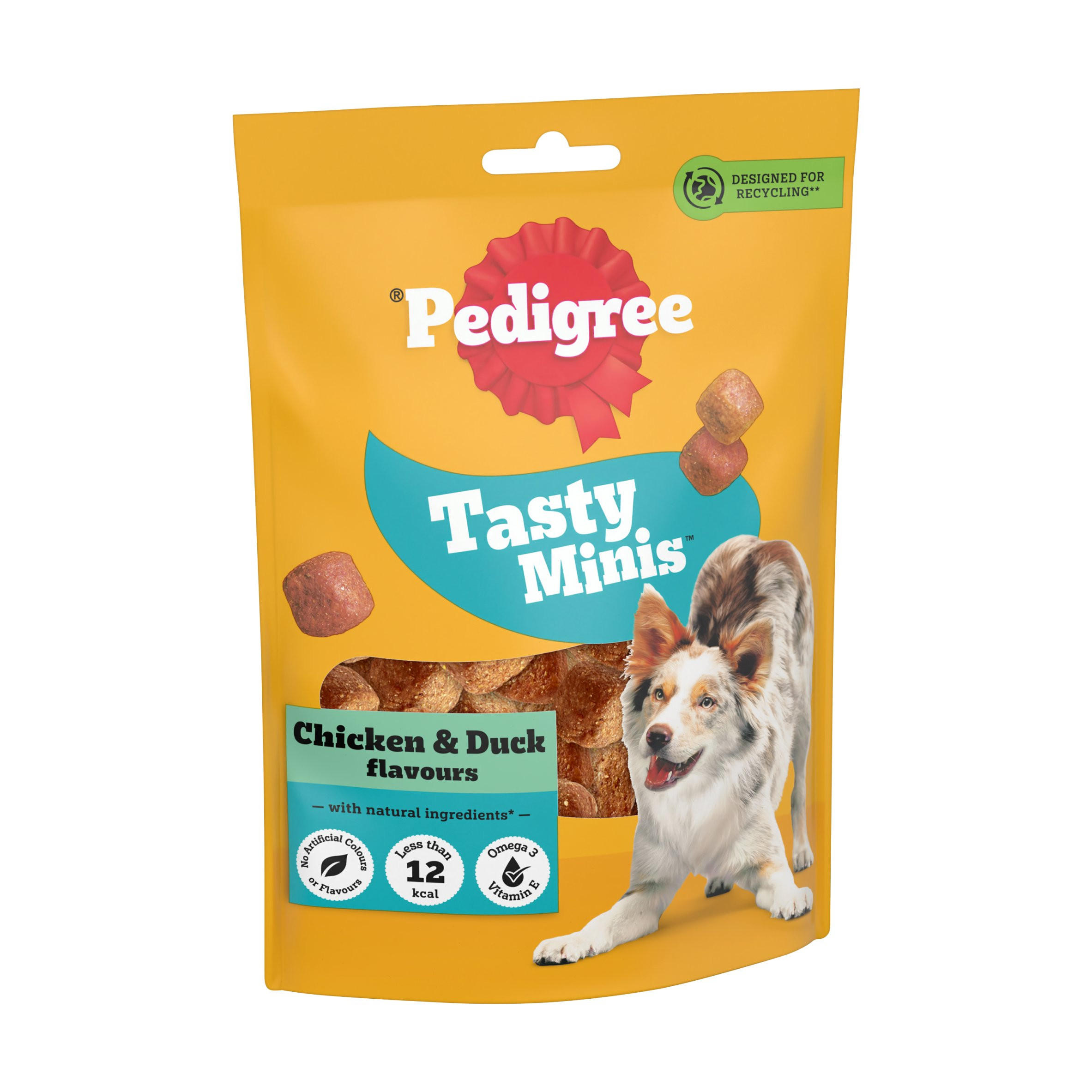 PEDIGREE® TASTY MINIS Adult Dog Treats Chicken & Duck Chewy Cubes 130g