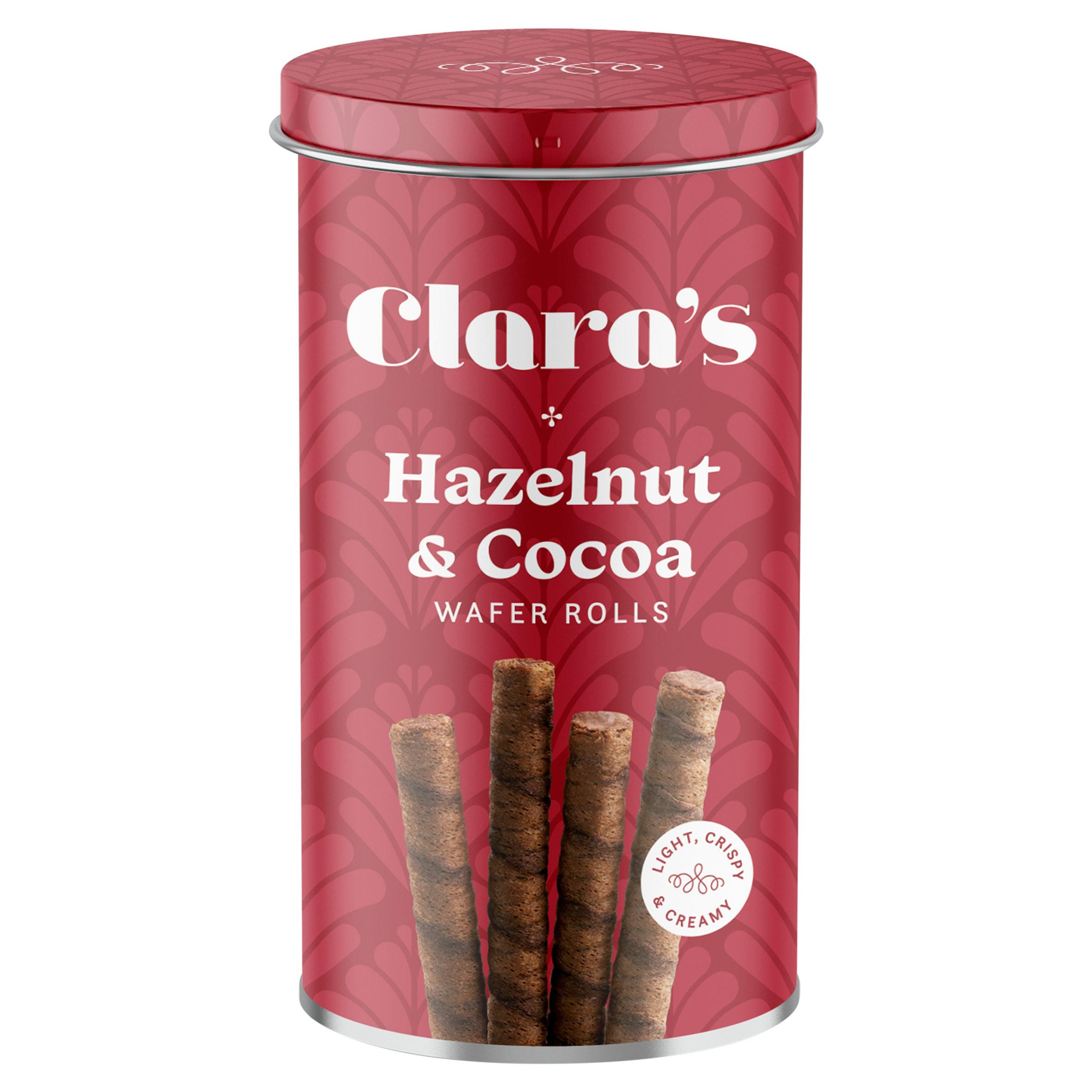 Clara's Hazelnut & Cocoa Wafer Rolls 300g