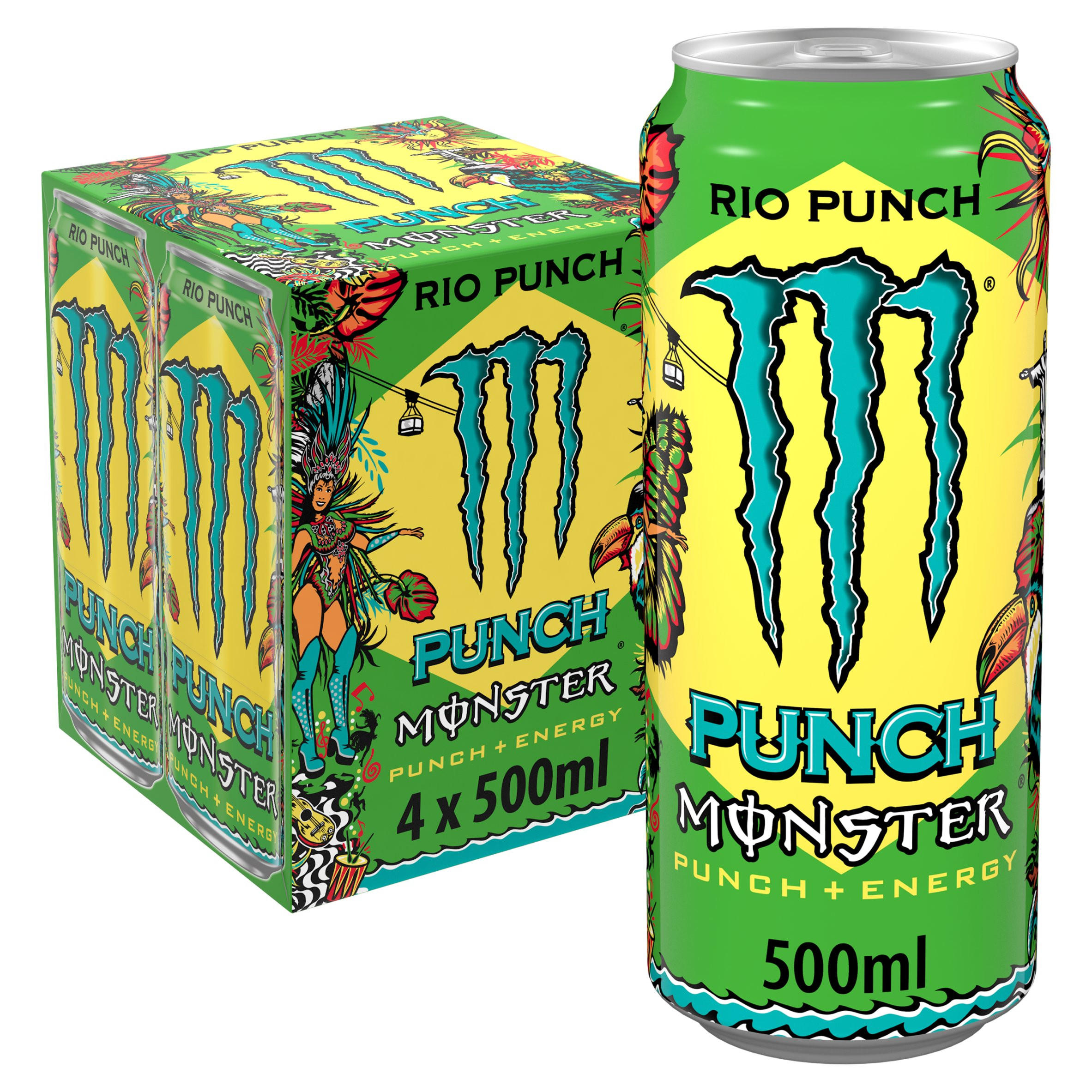 Monster Energy Drink Rio Punch 4 x 500ml