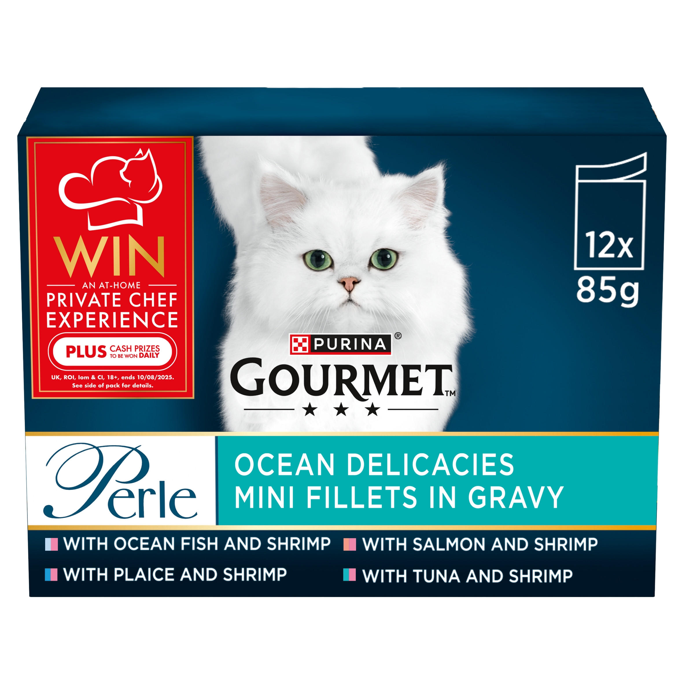 GOURMET Perle Ocean Delicacies in Gravy Wet Cat Food 12x85g