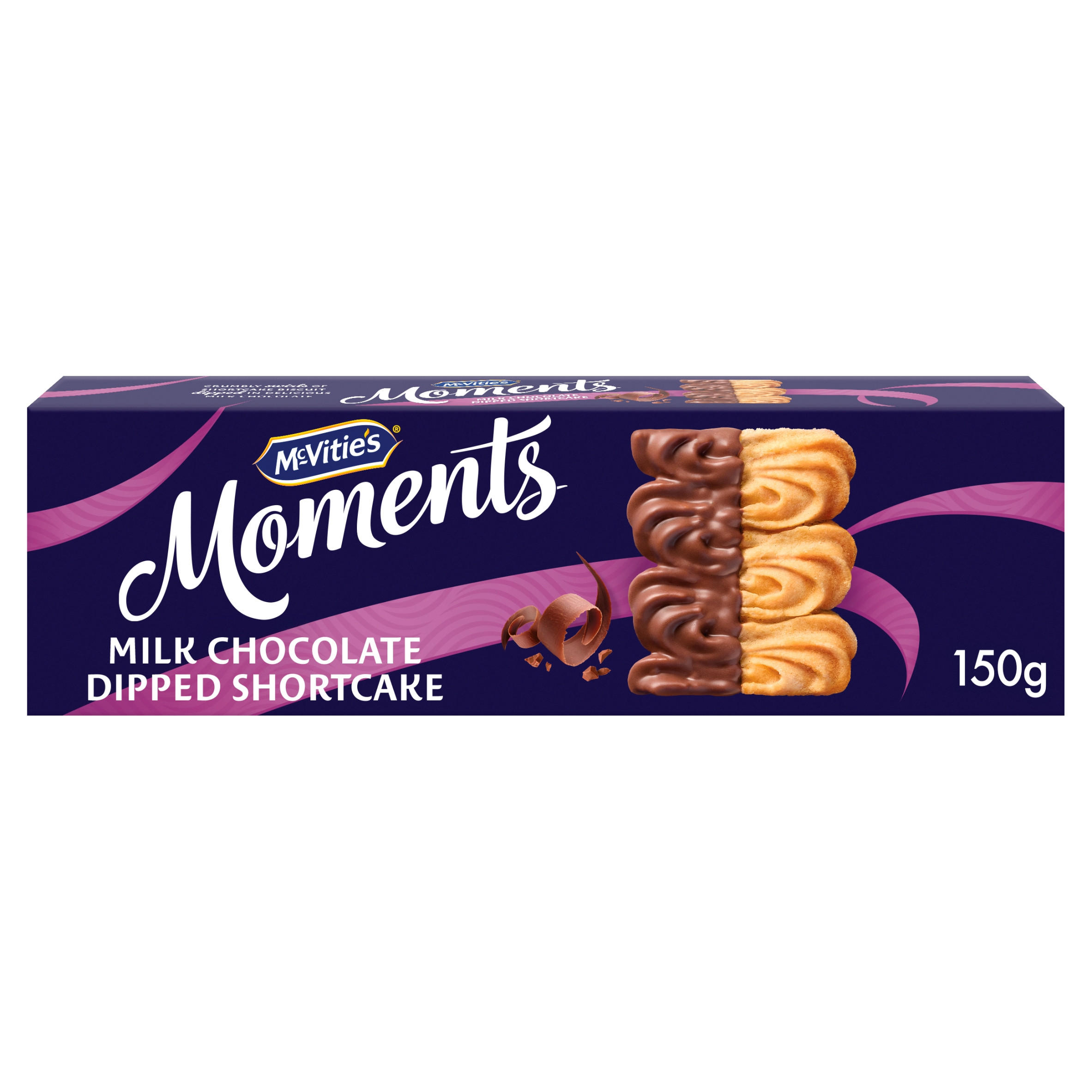 McVitie's Moments Milk Chocolate Dipped Shortcake 150g