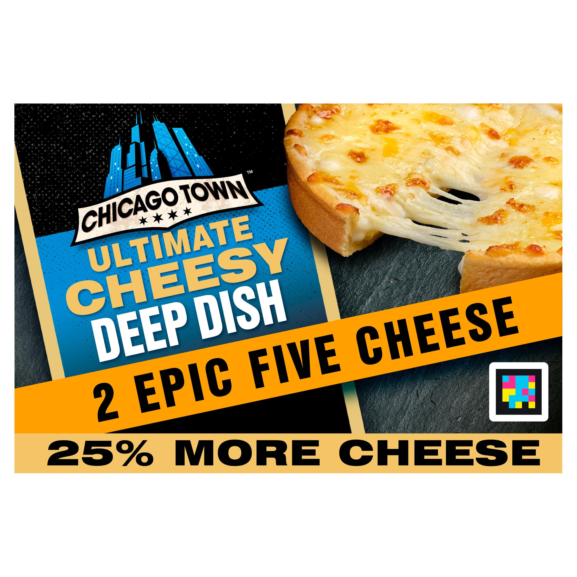 Chicago Town Ultimate Cheesy Deep Dish Epic Five Cheese on a Cheesy Sauce Pizza 2 x 164 (328g)