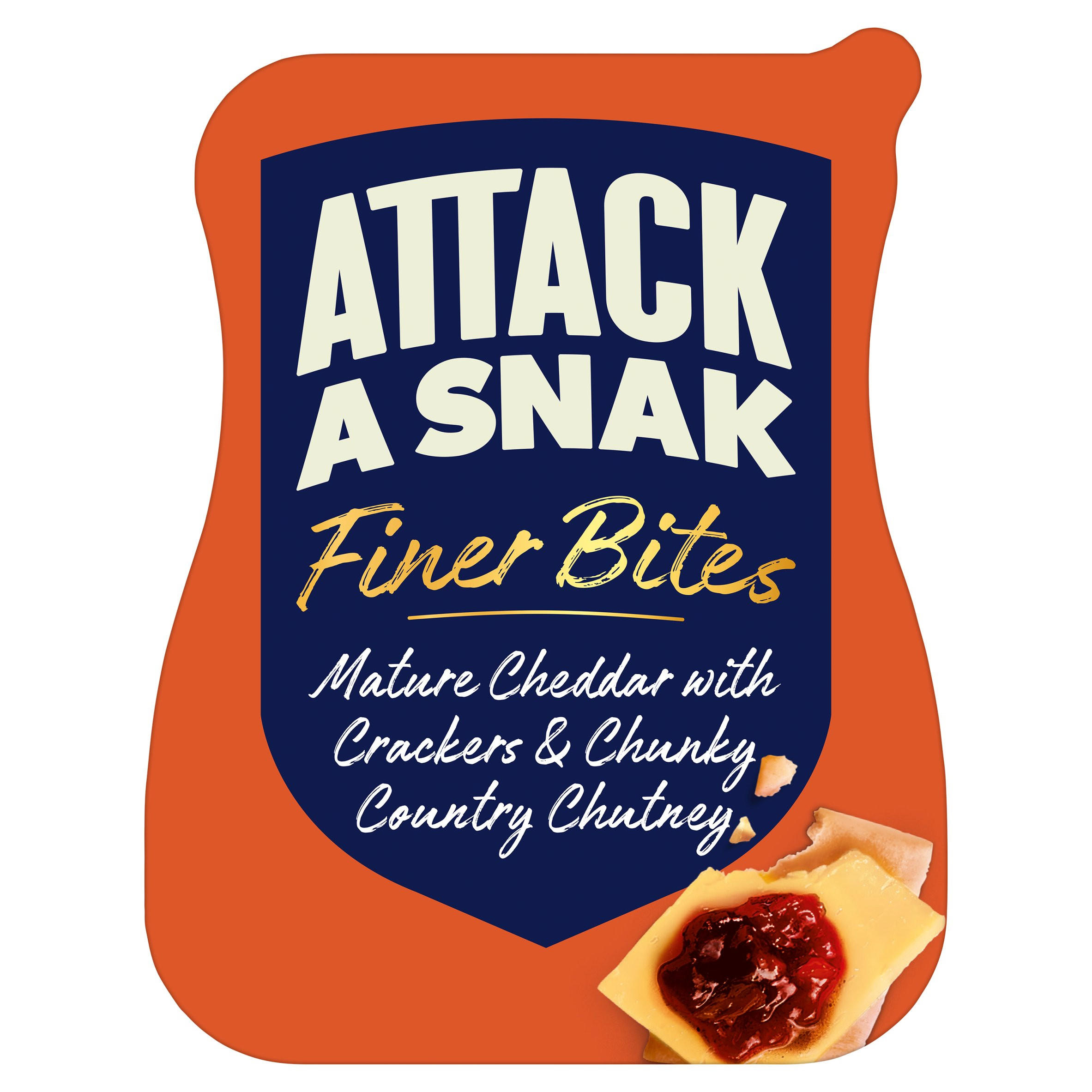 Attack a Snak Finer Bites Mature Cheddar with Crackers & Chunky Country Relish 72g