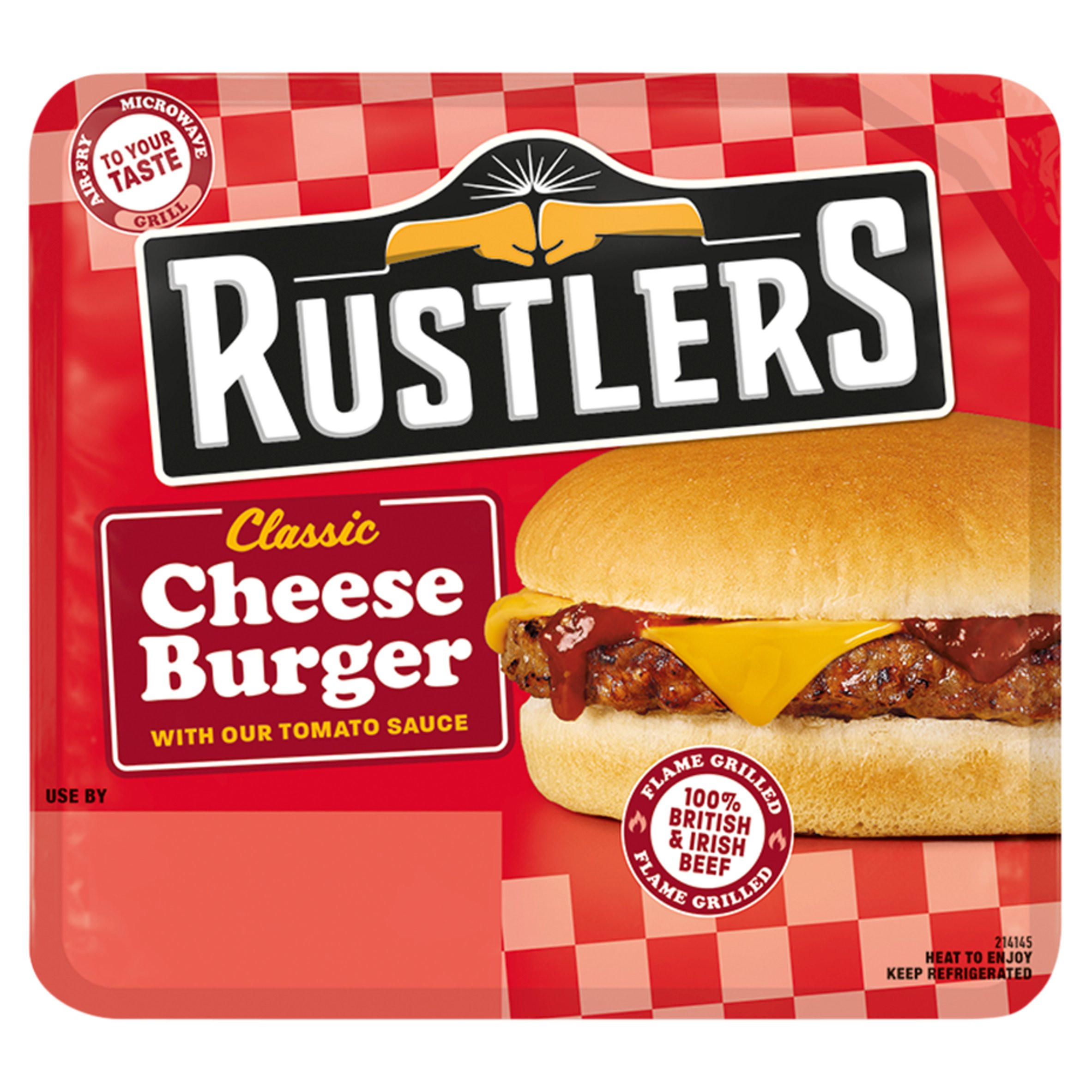 Rustlers Classic Cheese Burger with Our Tomato Sauce 111g