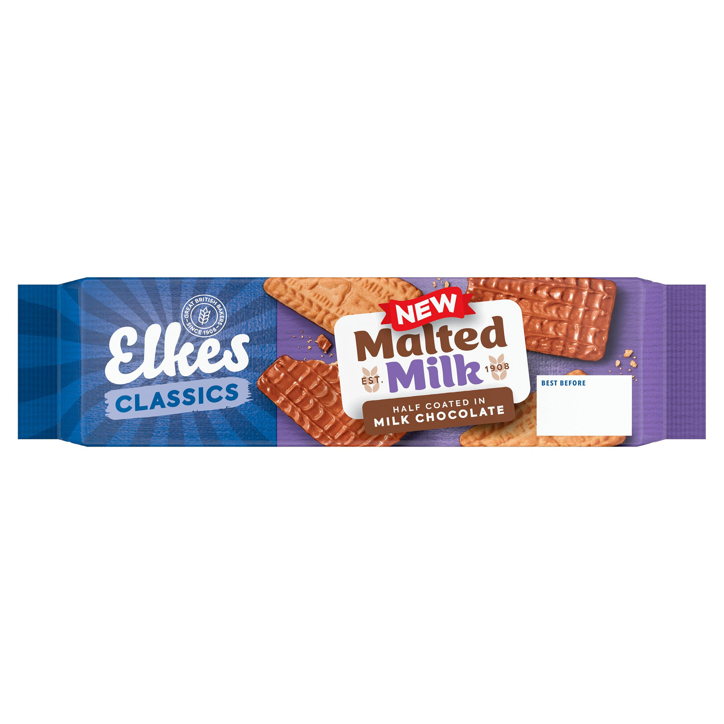 Elkes Classics Malted Milk Half Coated in Milk Chocolate 250g