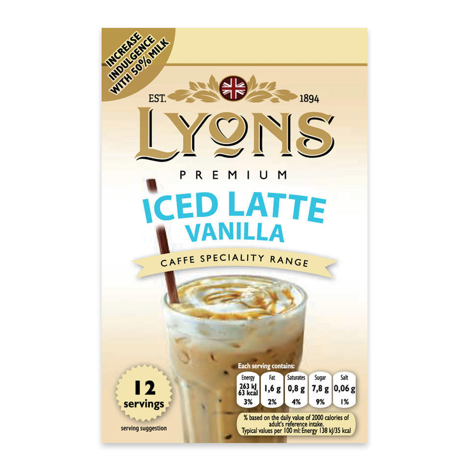 Lyons Iced Latte Vanilla 180g (12x15g)