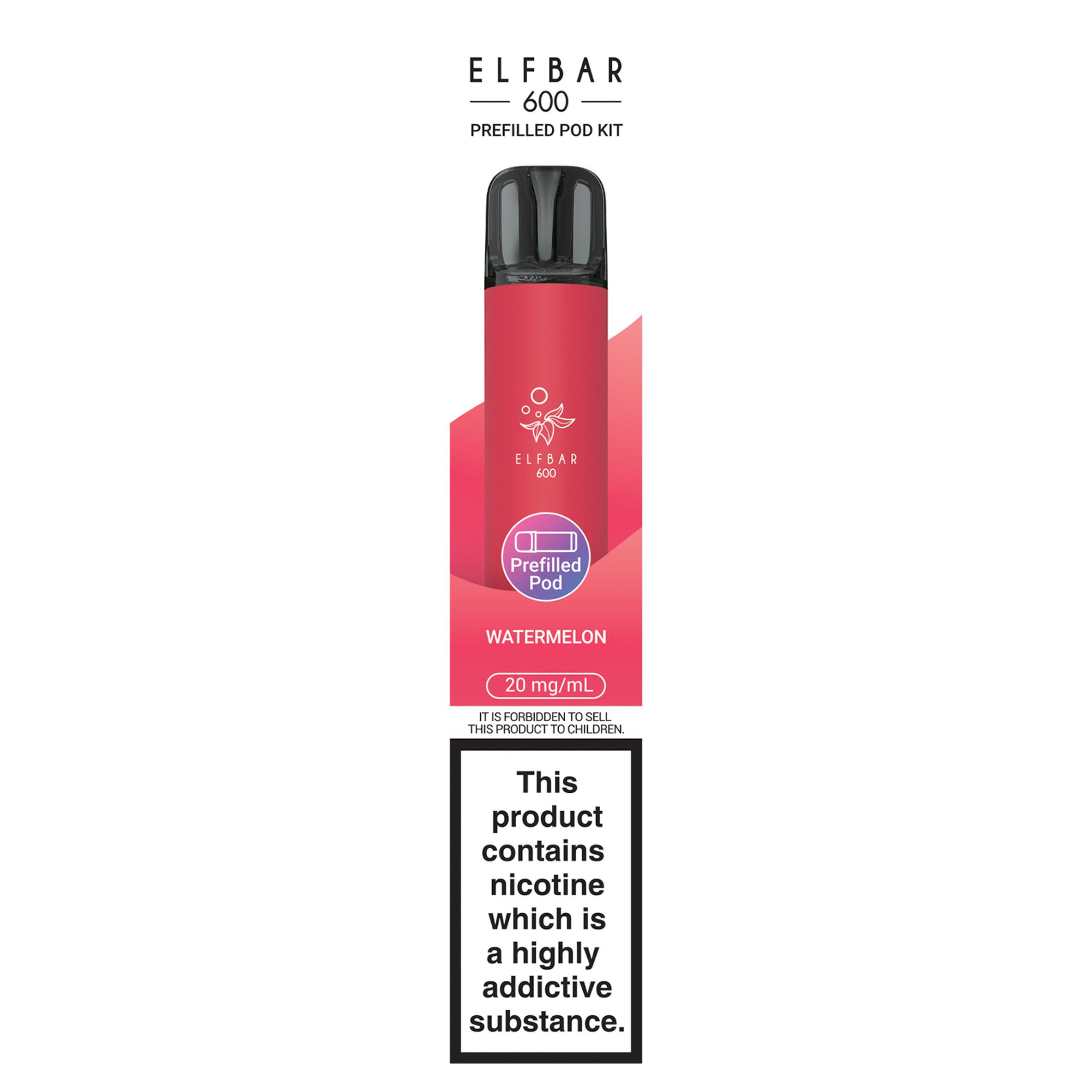 Elfbar 600 Kit Watermelon Prefilled Pod 20mg