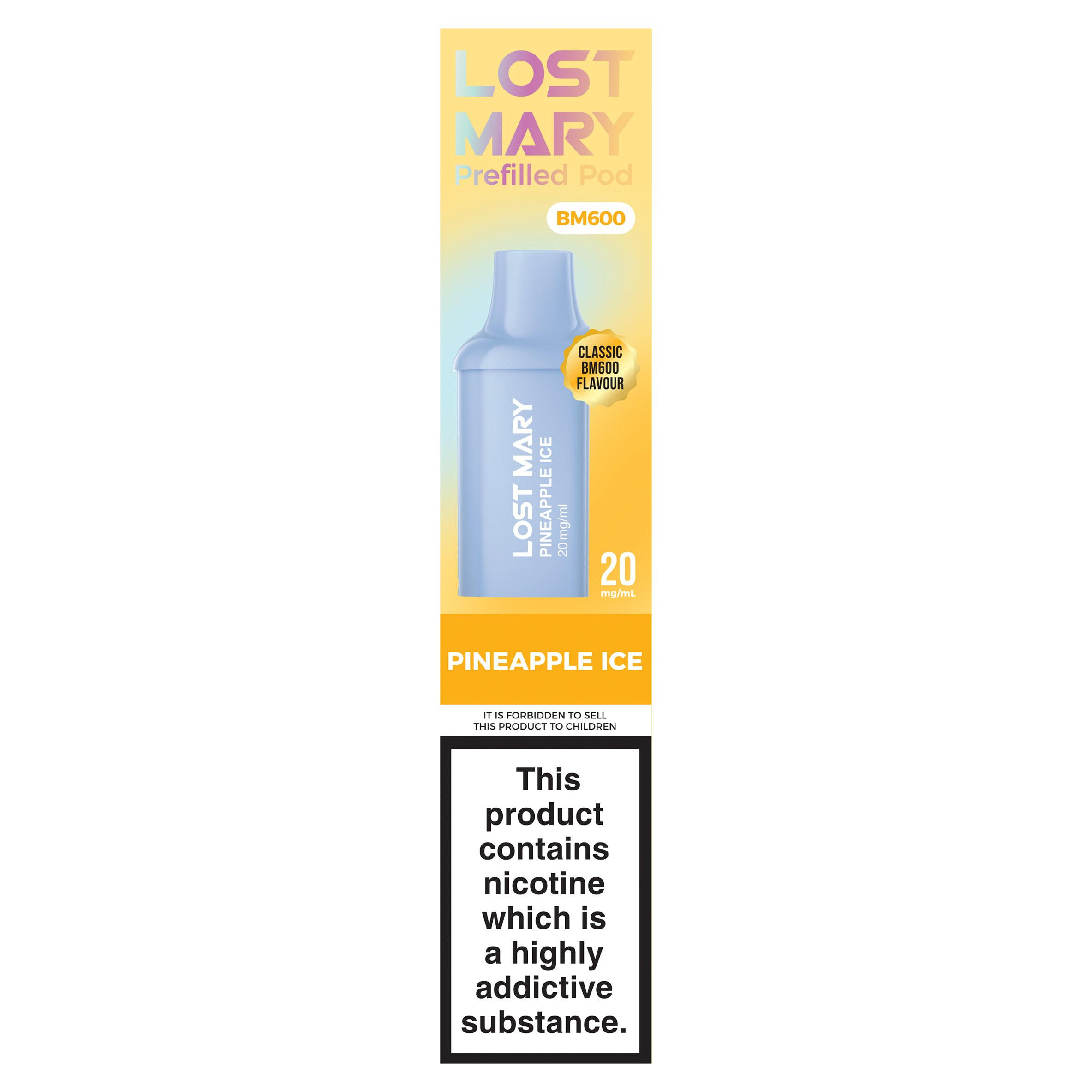 Lost Mary BM600 Pineapple Ice Prefilled Pod 20mg/ml