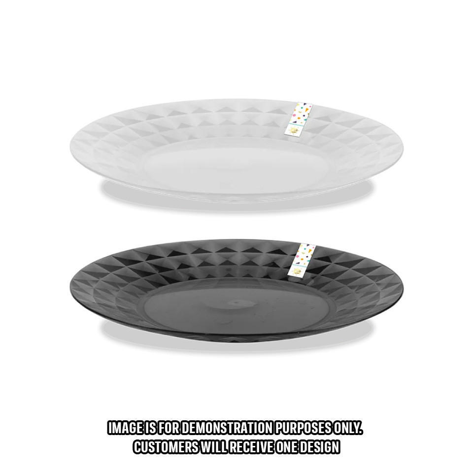 Diamond Plastic Plate 26.5cm