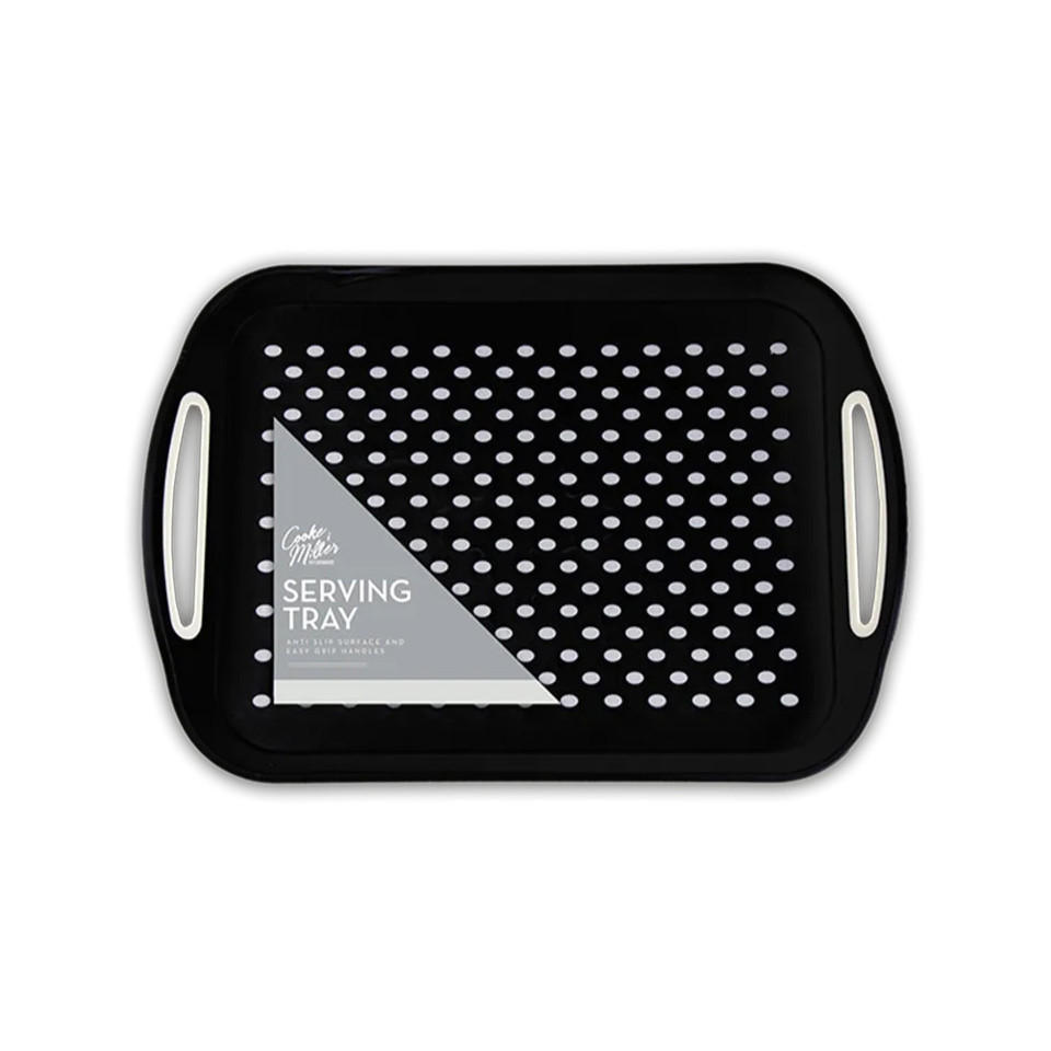 Black Large Anti Slip Serving Tray