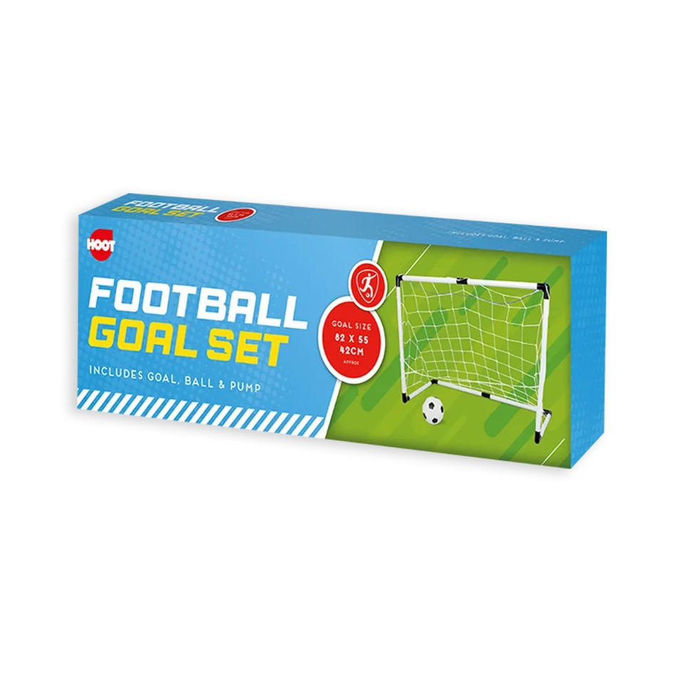 Hoot Football Goal Set With Pump and Ball