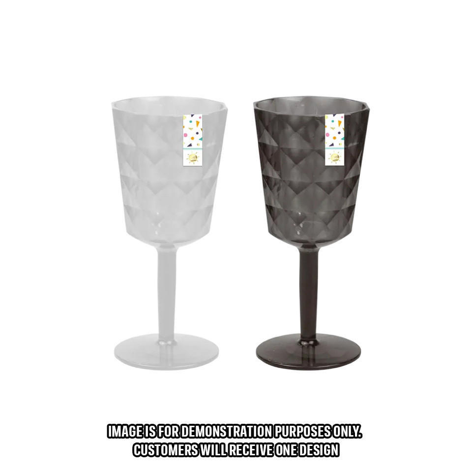 Diamond Plastic Wine Glass