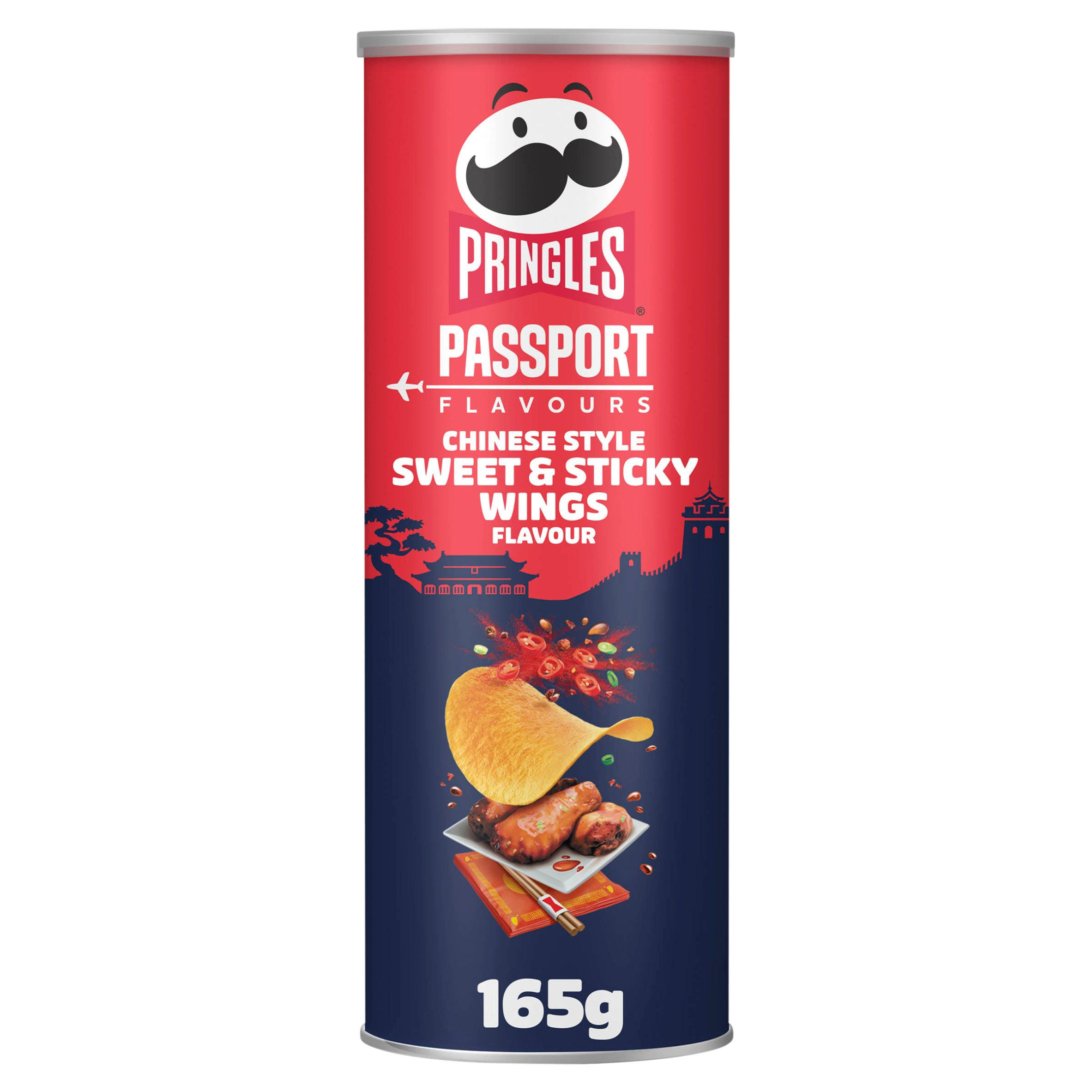 Pringles Limited Edition Passport Flavours Chinese Style Sweet & Sticky Wings Flavour 165g