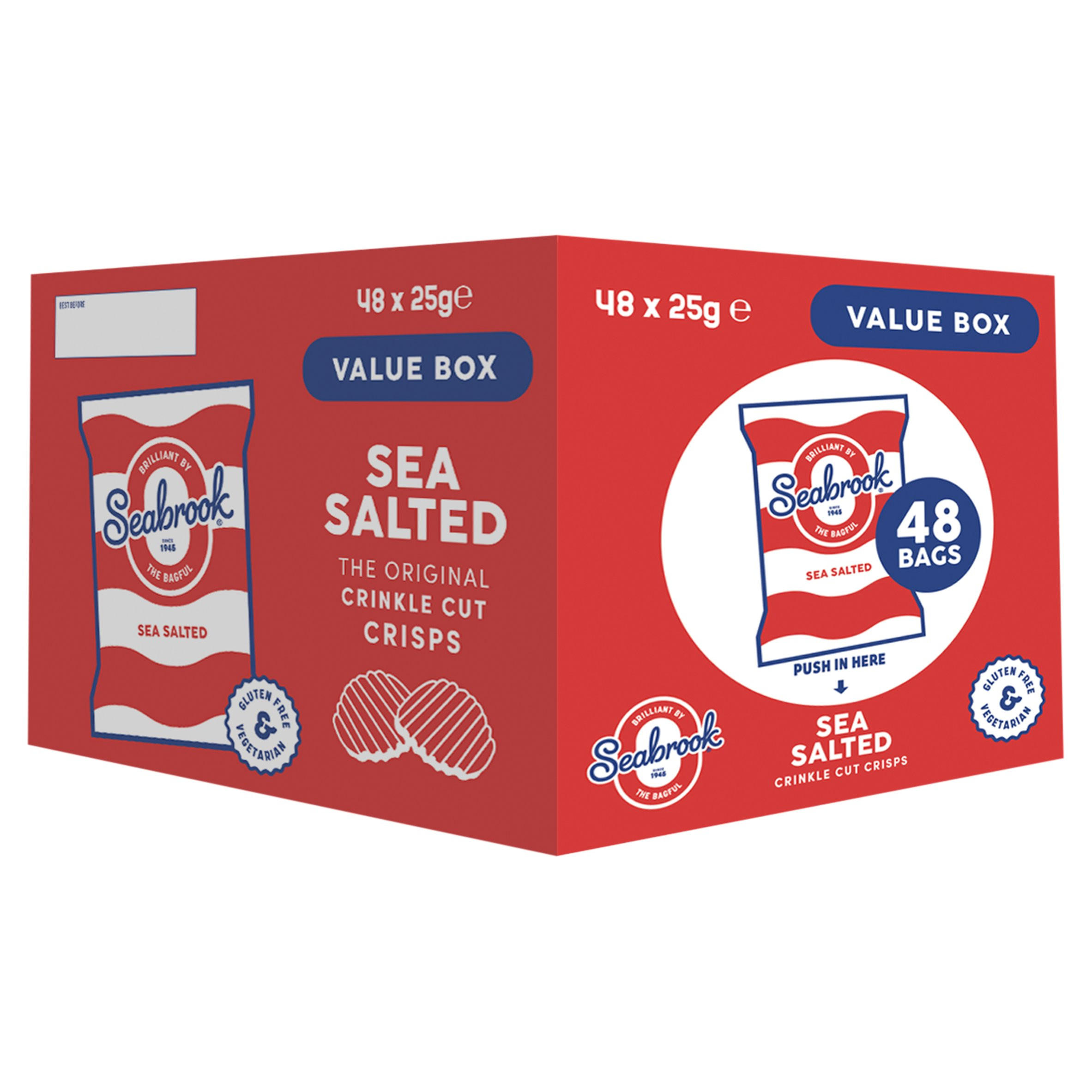 Seabrook Sea Salted The Original Crinkle Cut Crisps 48 x 25g