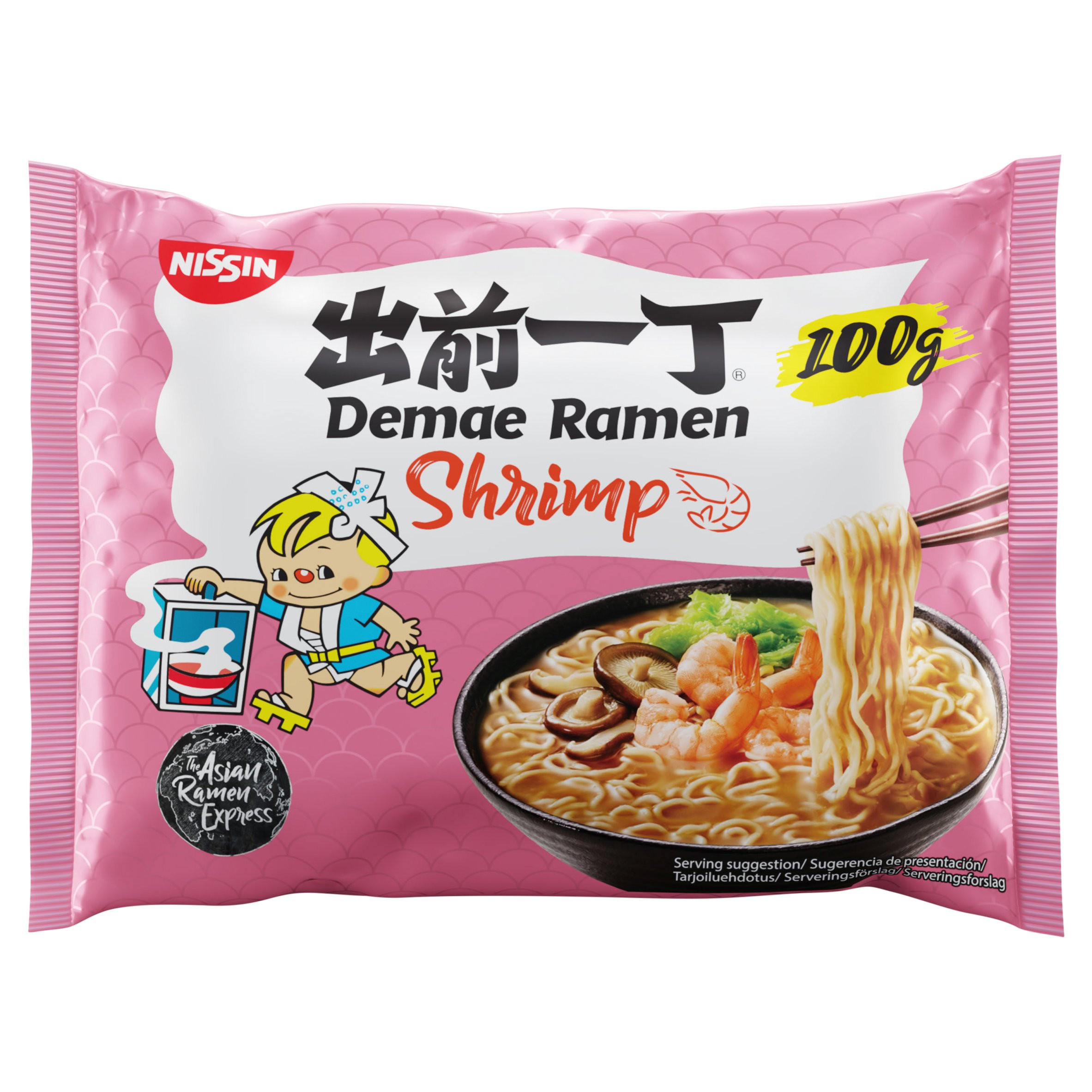 Nissin Demae Ramen Shrimp Instant Noodles 100g