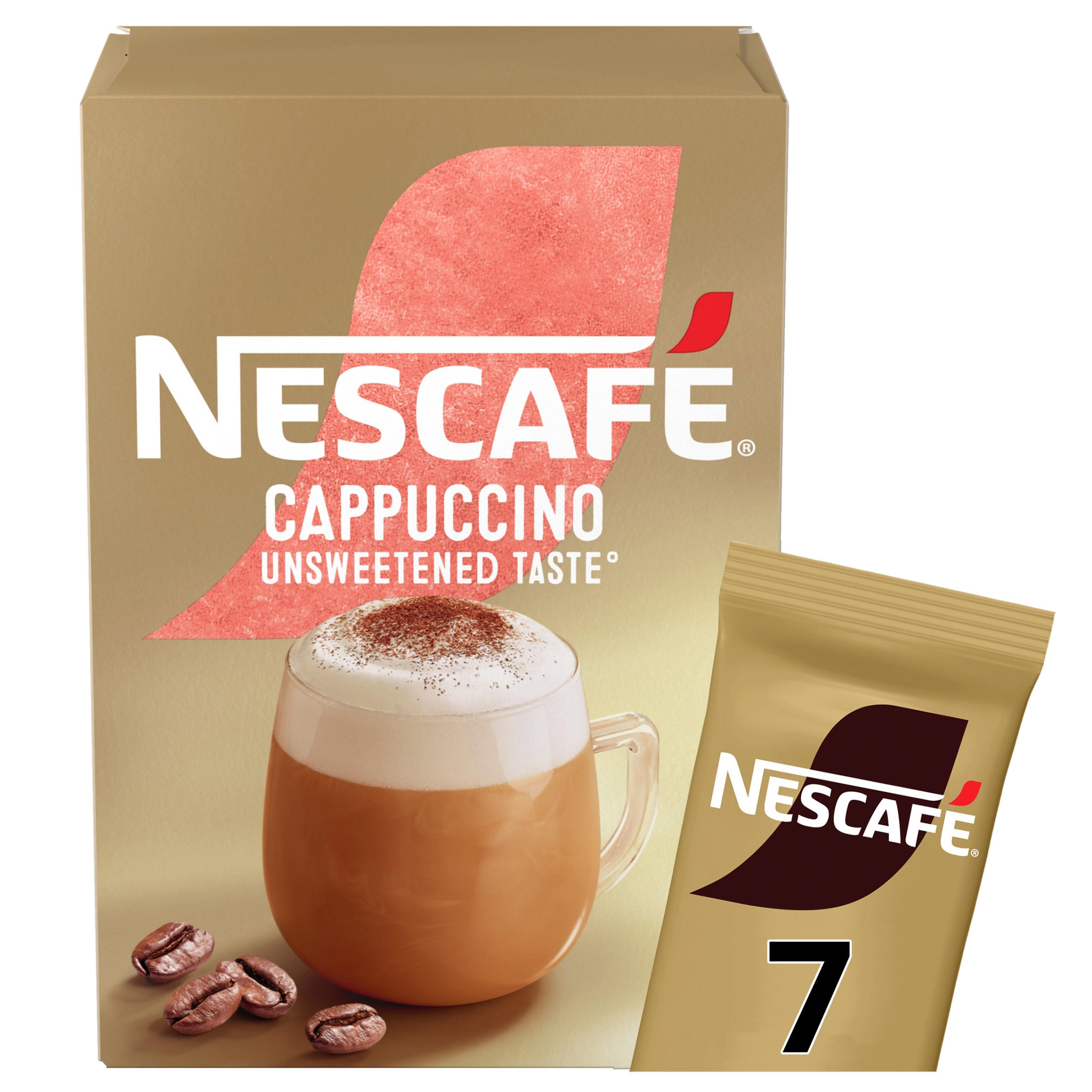 Nescafe Cappuccino Unsweetened Taste Instant Coffee 7 x 14.2g Sachets
