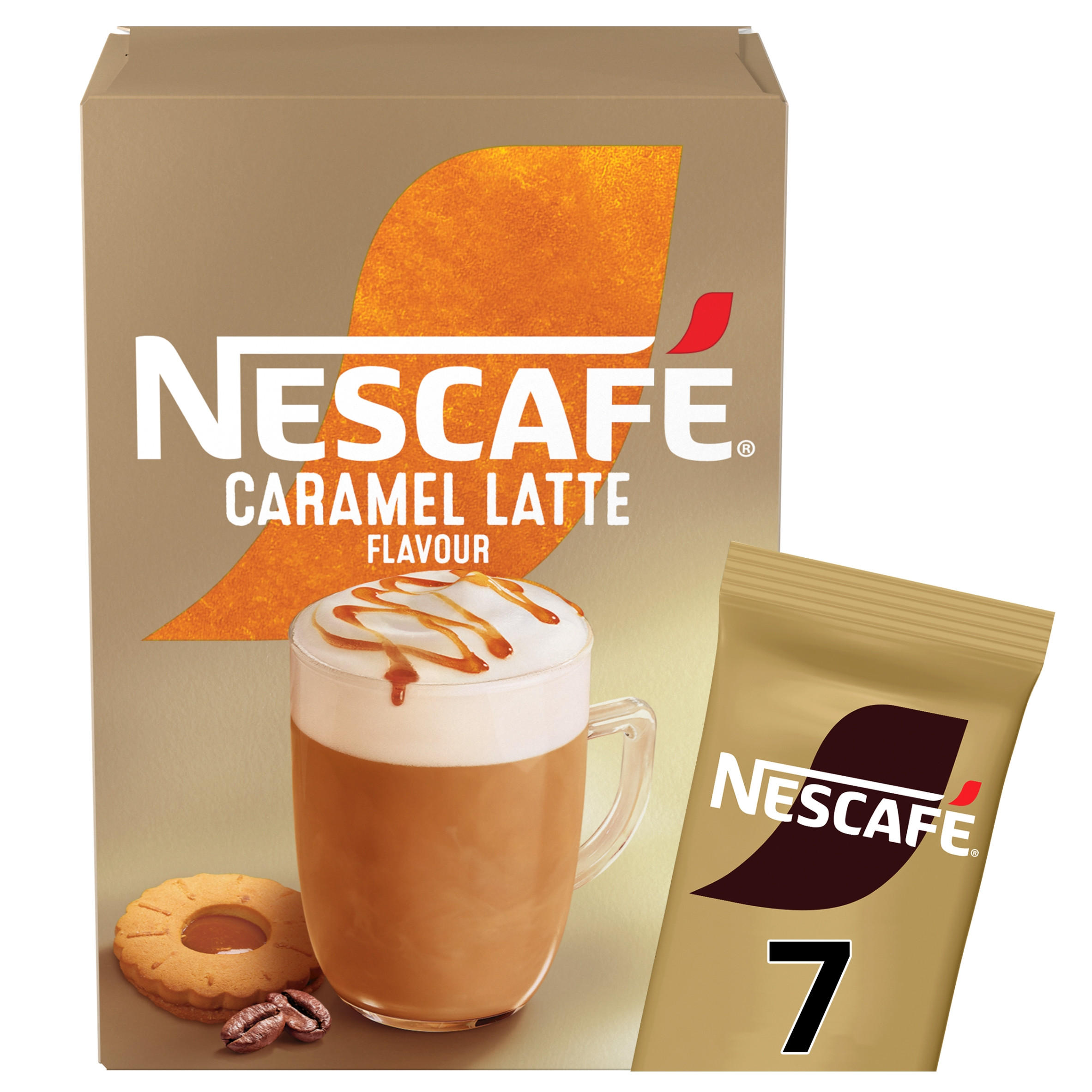 Nescafe Caramel Latte Instant Coffee 7 x 17g Sachets