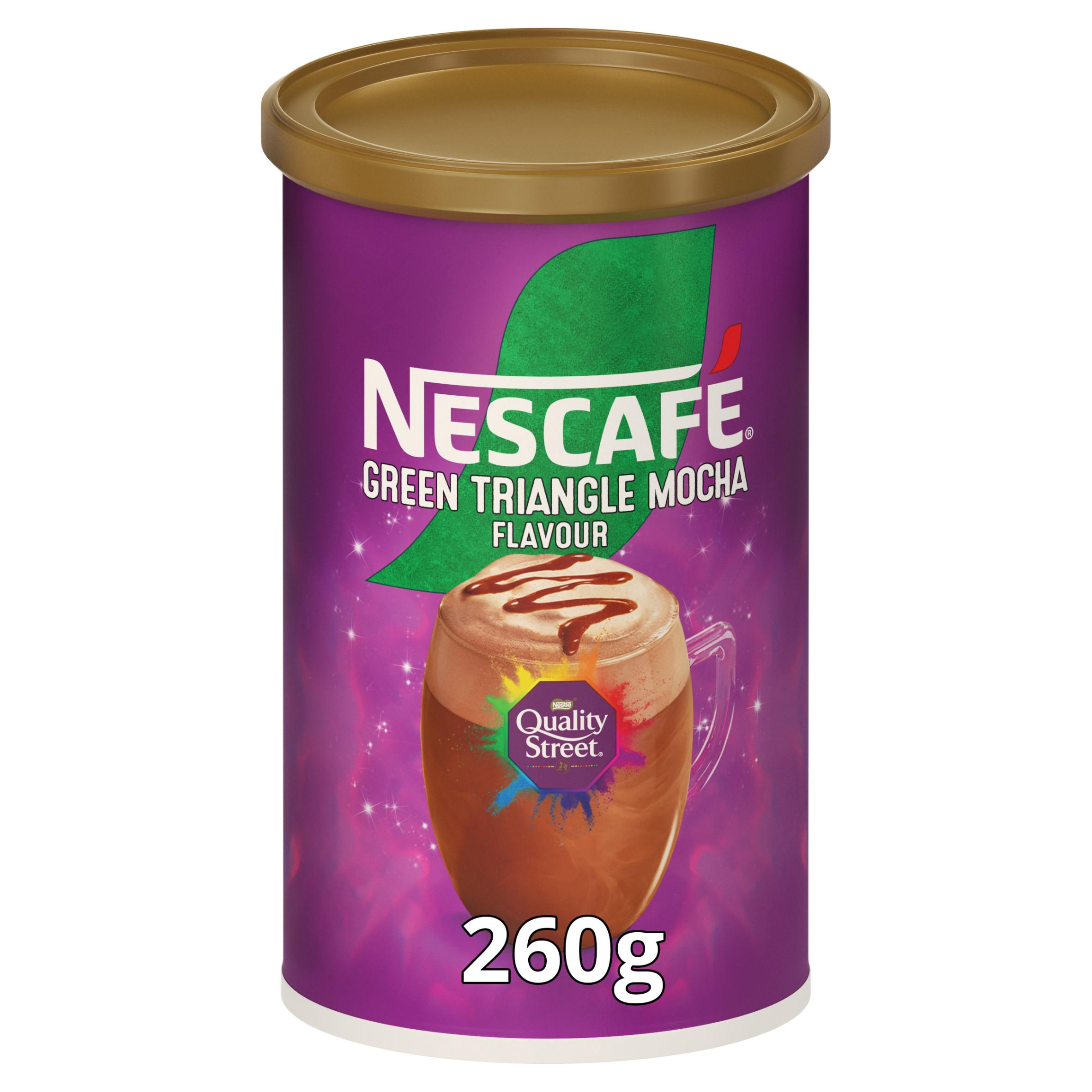 Nescafe Quality Street Green Triangle Hazelnut Mocha Coffee 260g Tub